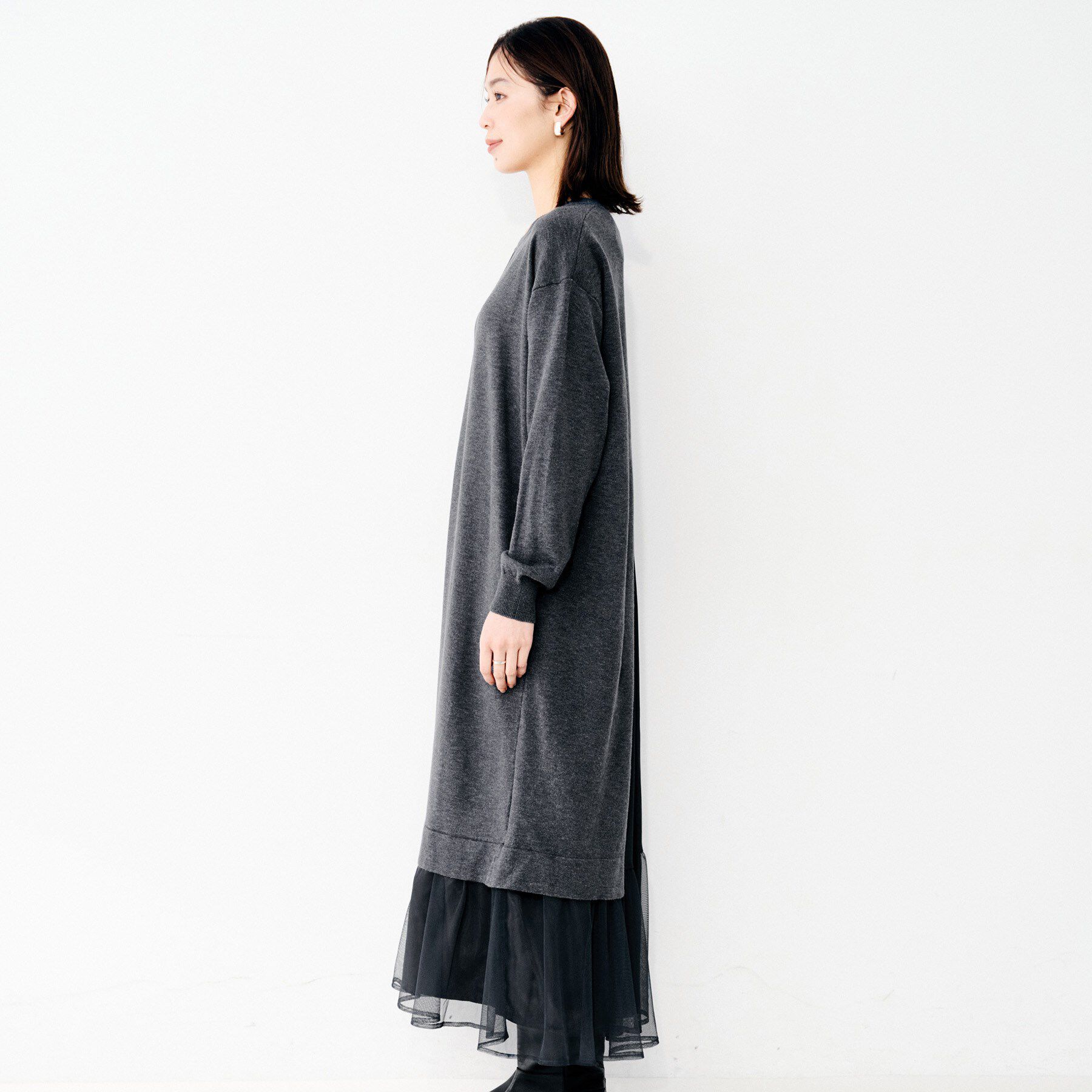 UNTITLED「【TORRAZZO DONNA】ニット&times;チュールワンピース」|ワンピース|