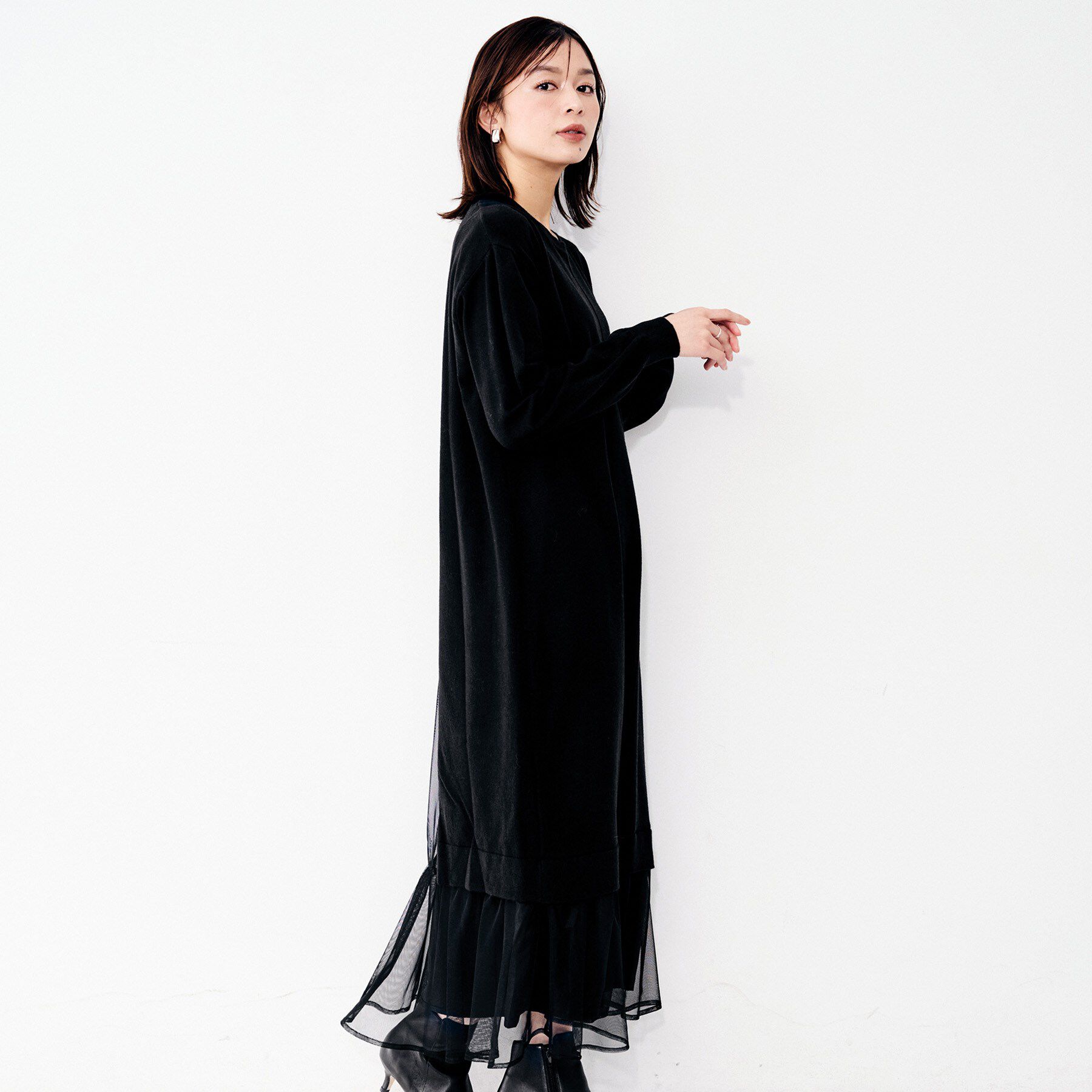 UNTITLED「【TORRAZZO DONNA】ニット&times;チュールワンピース」|ワンピース|
