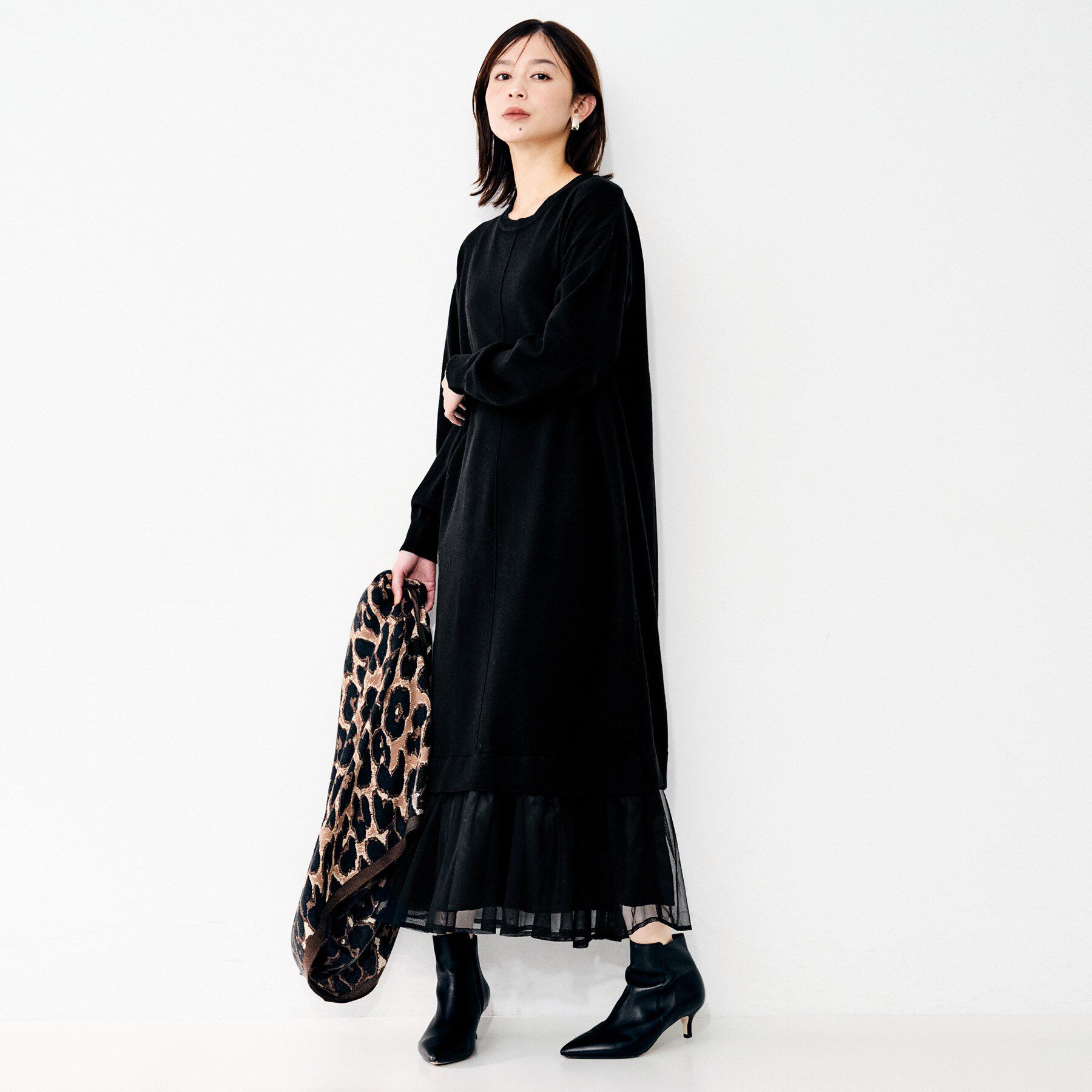 UNTITLED「【TORRAZZO DONNA】ニット&times;チュールワンピース」|ワンピース|