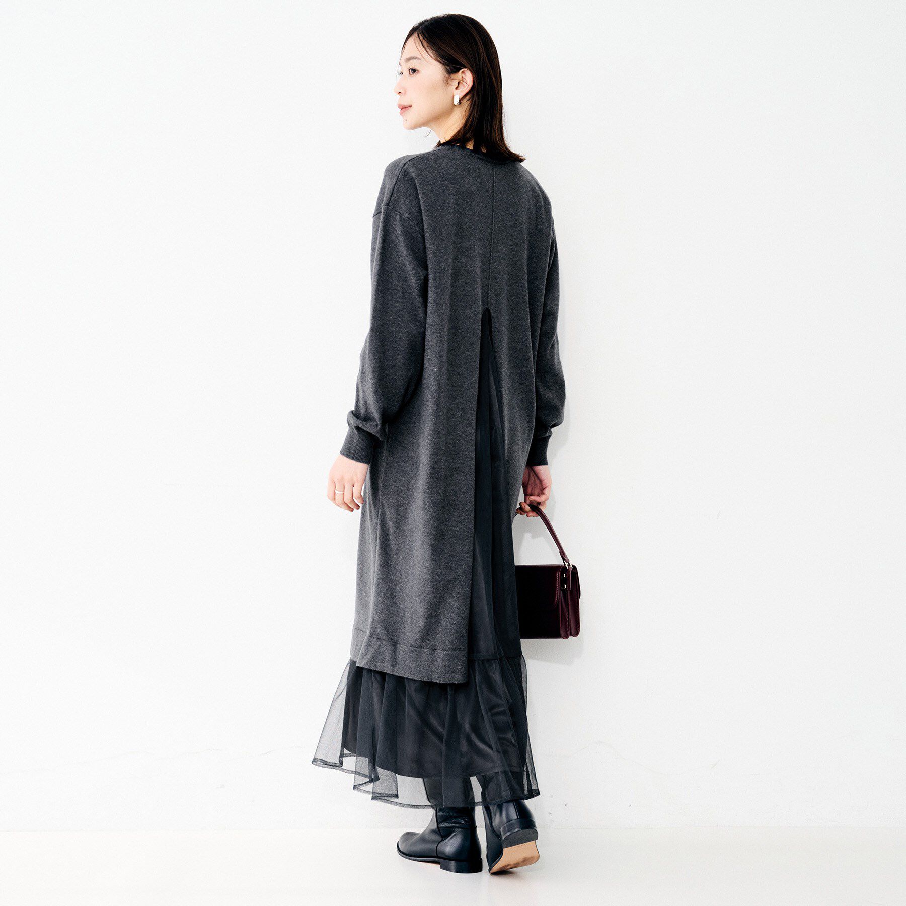 UNTITLED「【TORRAZZO DONNA】ニット&times;チュールワンピース」|ワンピース|