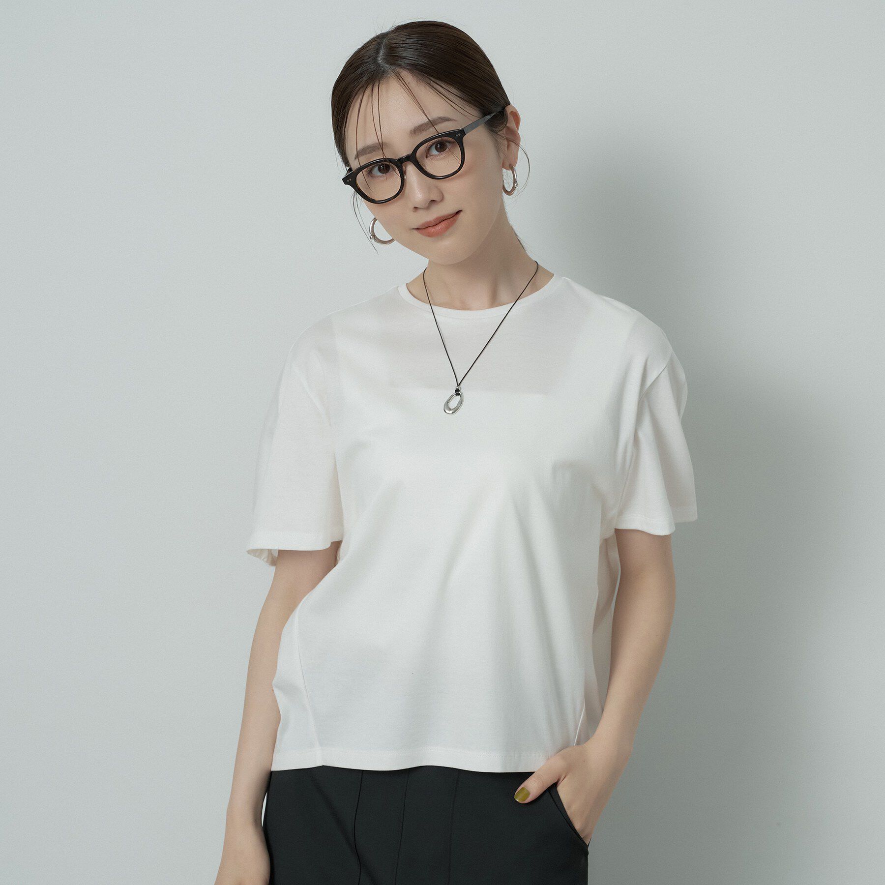 UNTITLED「【汗染み防止/接触冷感】ドルマンプルオーバー」|Tシャツ・カットソー|