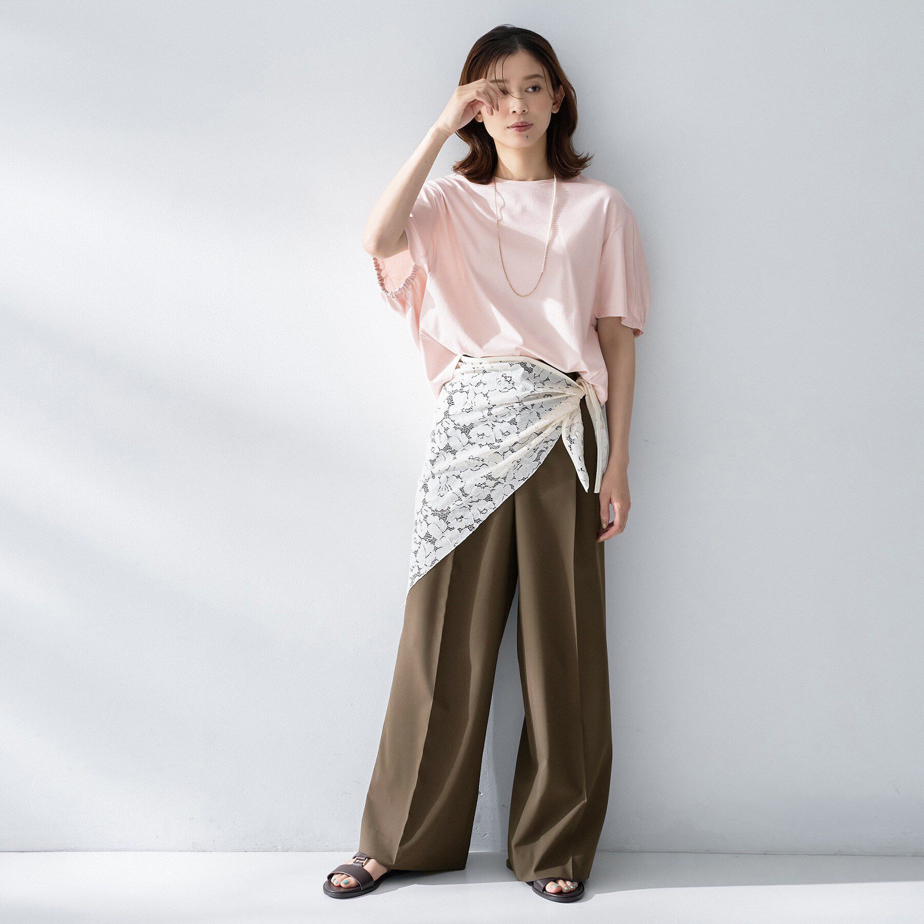 UNTITLED「【汗染み防止/接触冷感】ドルマンプルオーバー」|Tシャツ・カットソー|