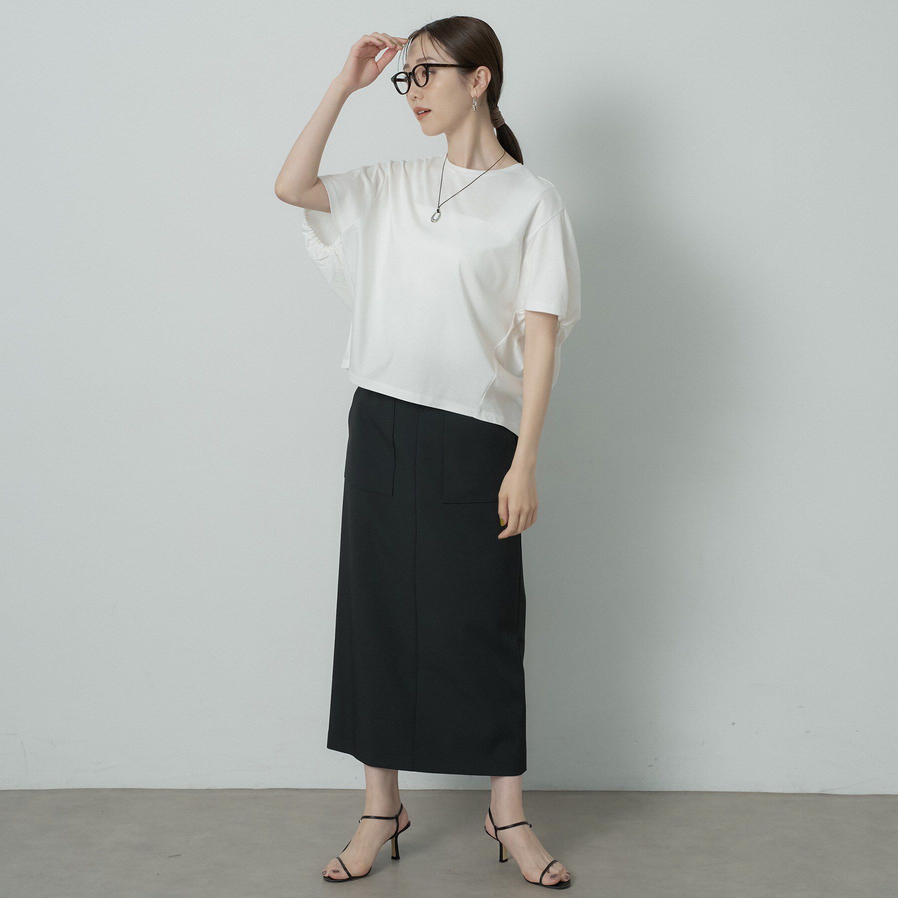 UNTITLED「【汗染み防止/接触冷感】ドルマンプルオーバー」|Tシャツ・カットソー|