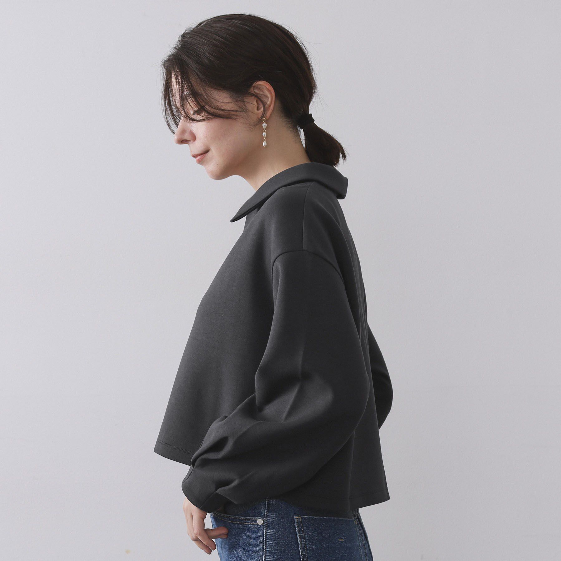 OPAQUE.CLIP「スキッパートップス【UVケア／洗濯機OK】」|Tシャツ・カットソー|