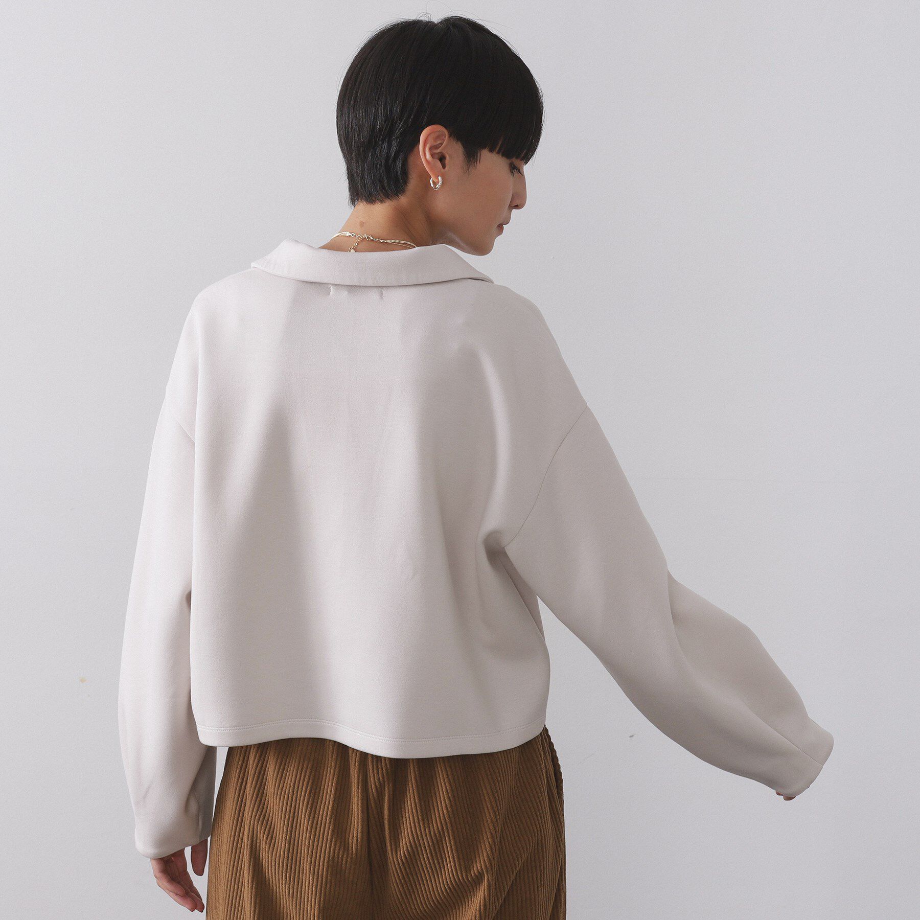 OPAQUE.CLIP「スキッパートップス【UVケア／洗濯機OK】」|Tシャツ・カットソー|