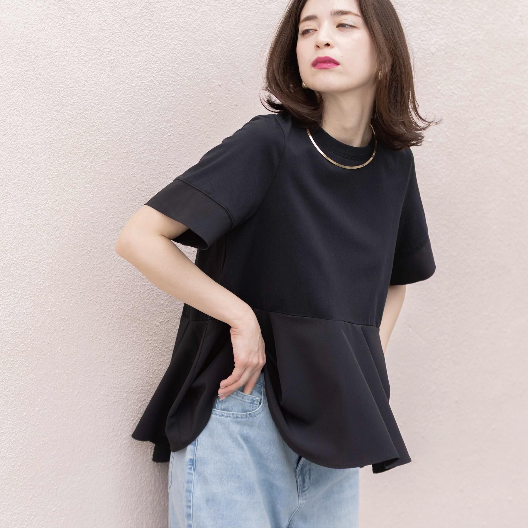 OPAQUE.CLIP「ペプラム切替ドッキングトップス」|Tシャツ・カットソー|