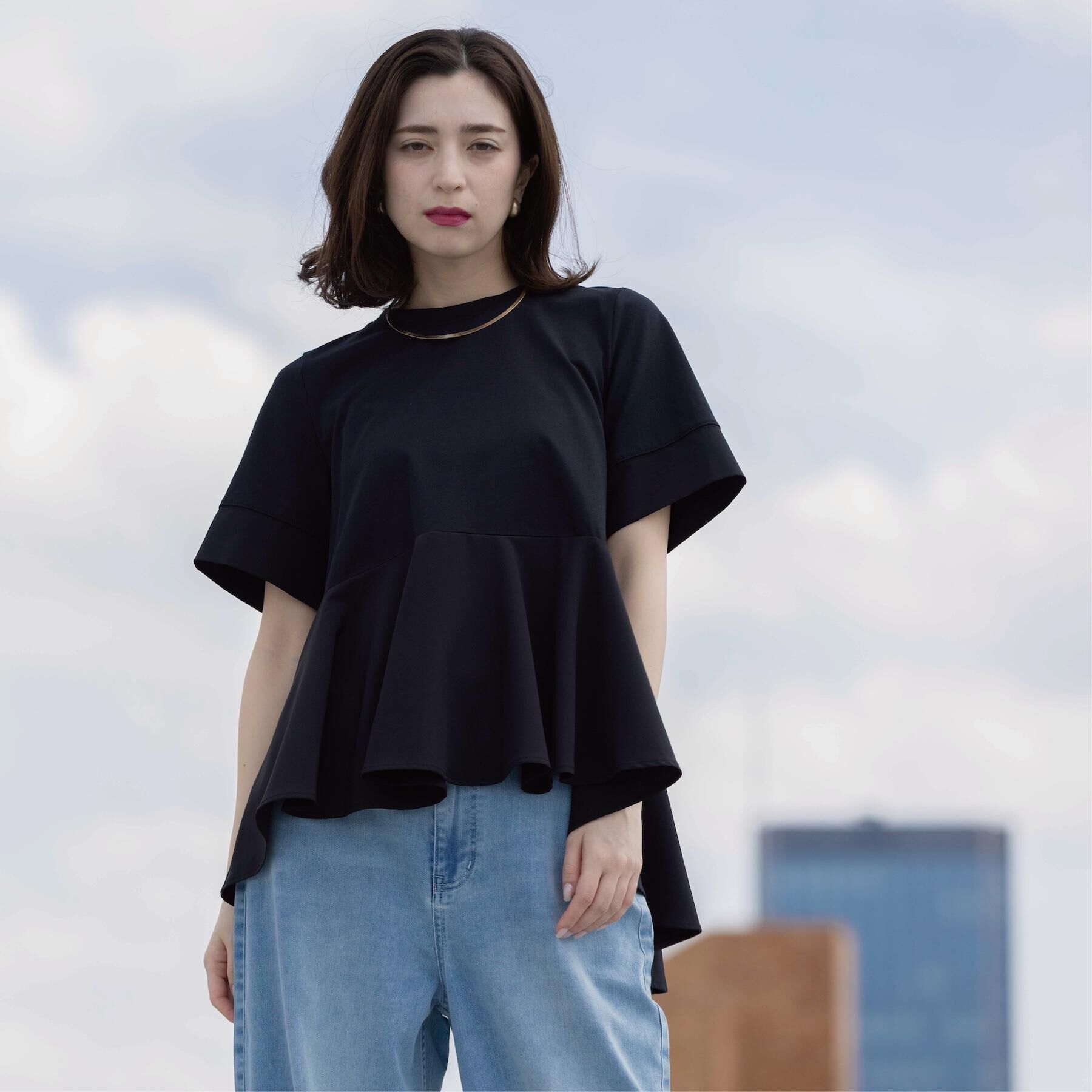 OPAQUE.CLIP「ペプラム切替ドッキングトップス」|Tシャツ・カットソー|