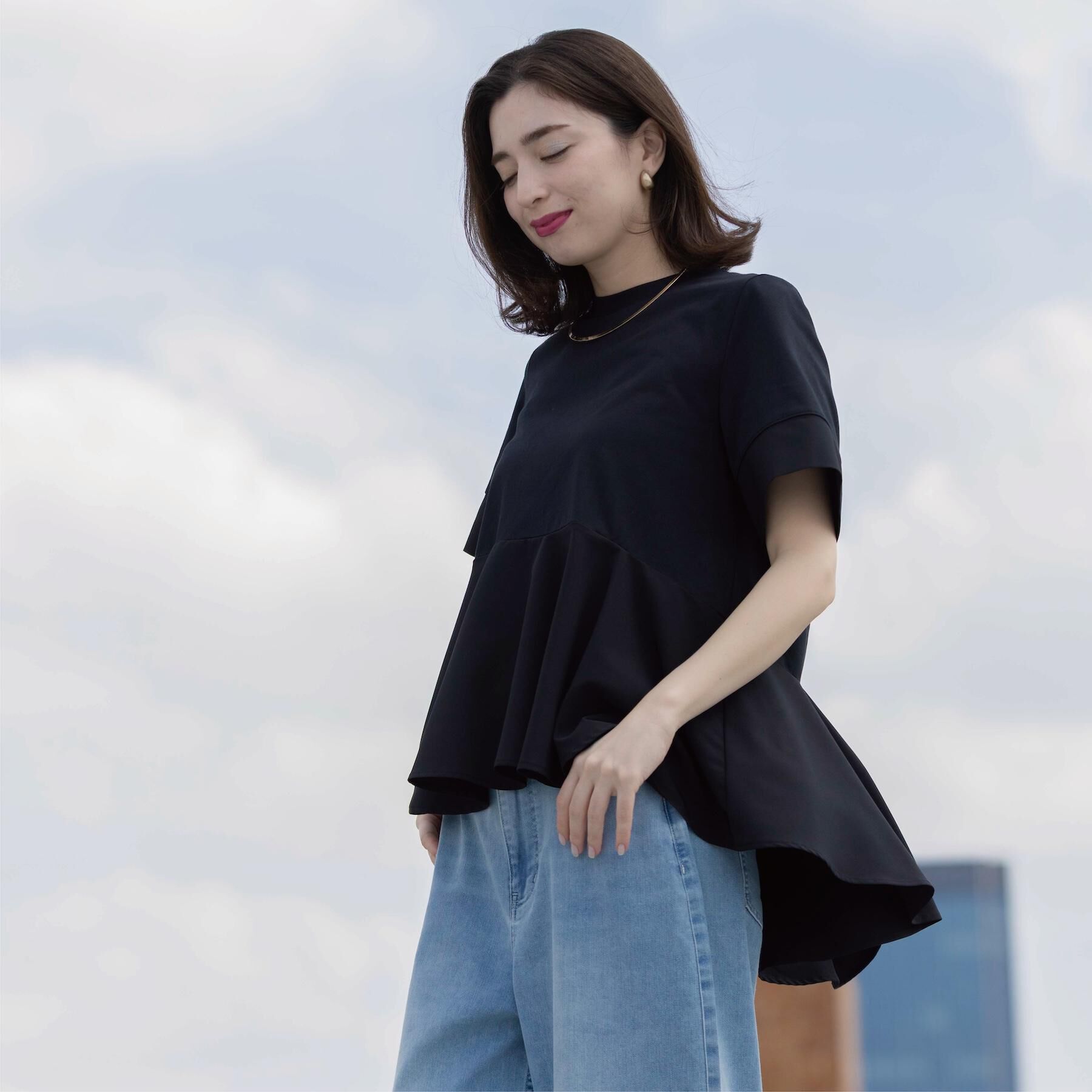 OPAQUE.CLIP「ペプラム切替ドッキングトップス」|Tシャツ・カットソー|