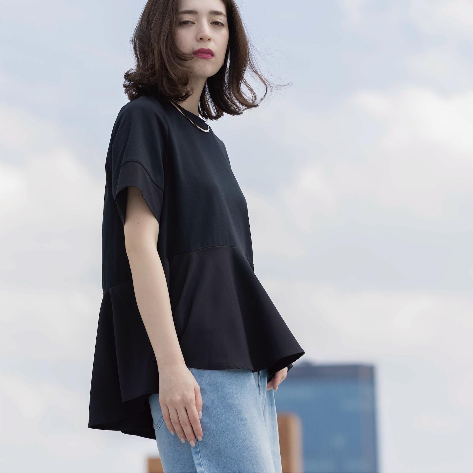 OPAQUE.CLIP「ペプラム切替ドッキングトップス」|Tシャツ・カットソー|