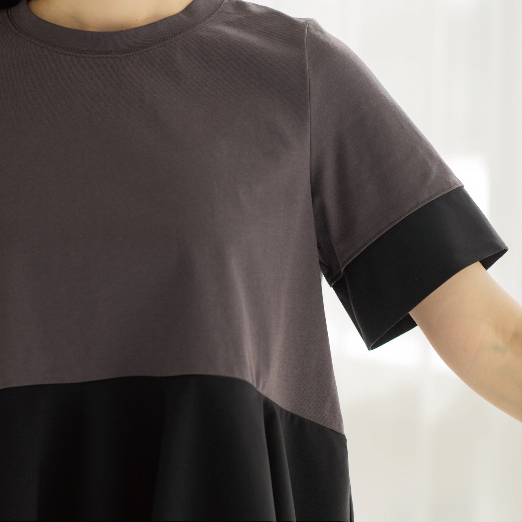 OPAQUE.CLIP「ペプラム切替ドッキングトップス」|Tシャツ・カットソー|