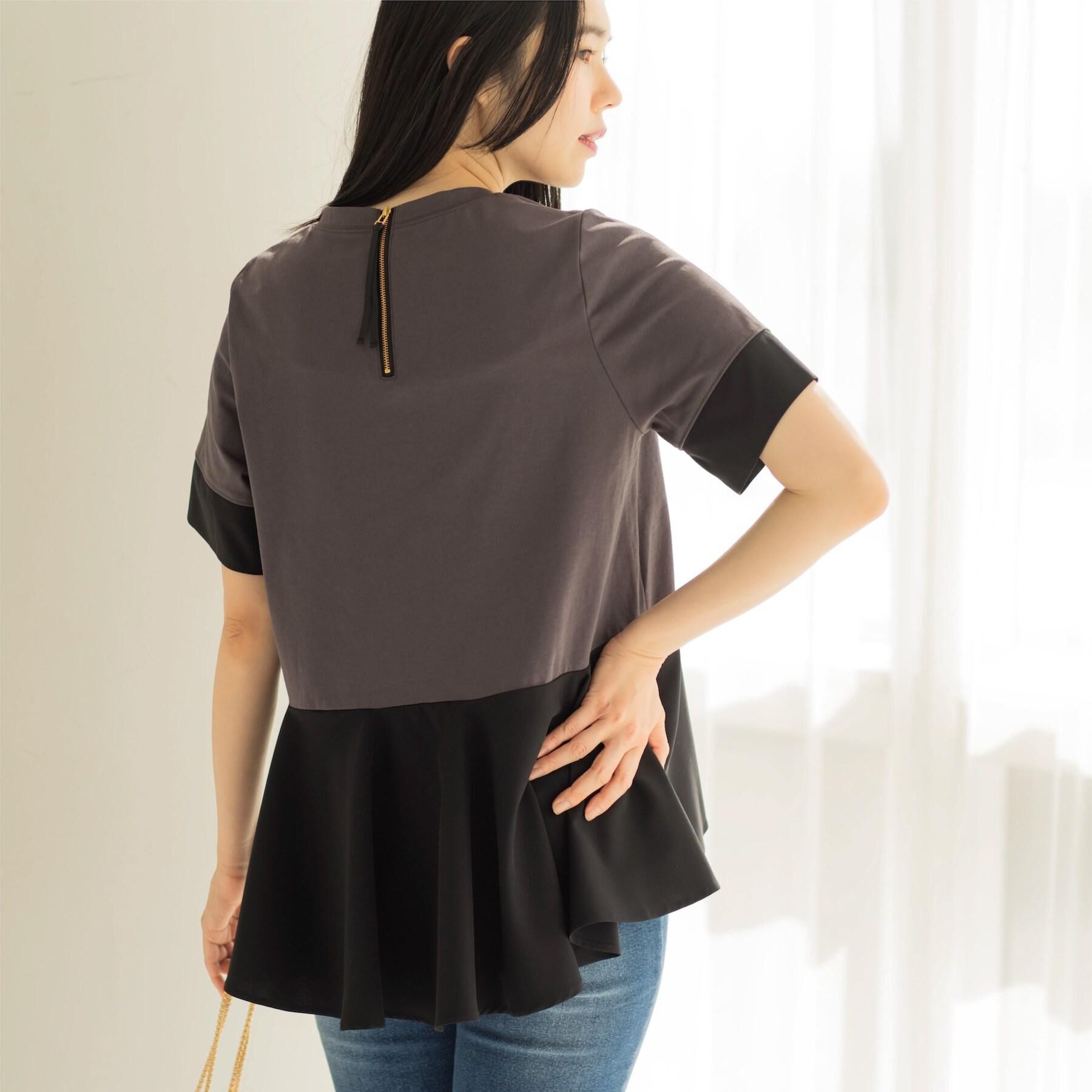 OPAQUE.CLIP「ペプラム切替ドッキングトップス」|Tシャツ・カットソー|