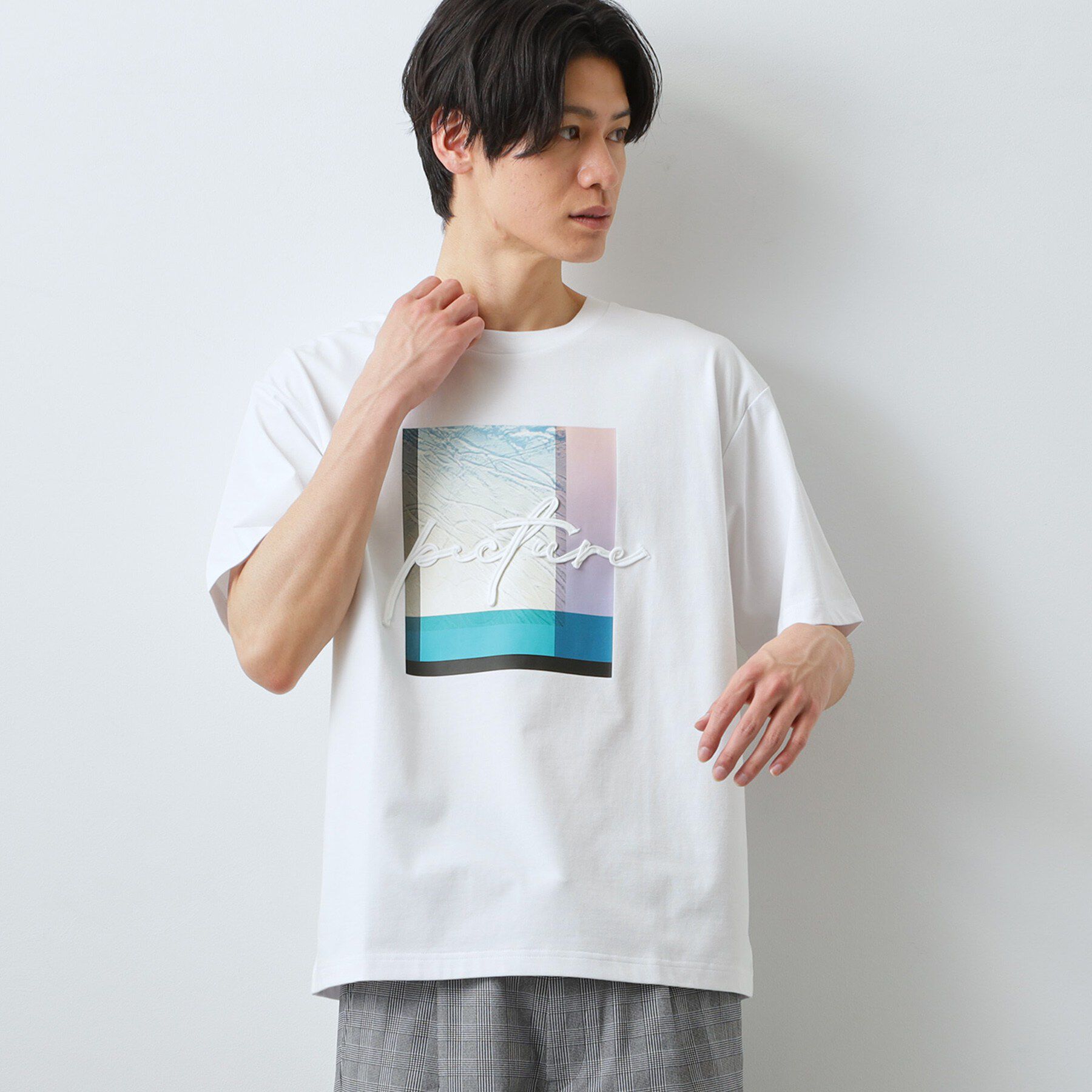 THE SHOP TK「コード刺繍 半袖Tシャツ 洗濯機OK」|Tシャツ・カットソー|