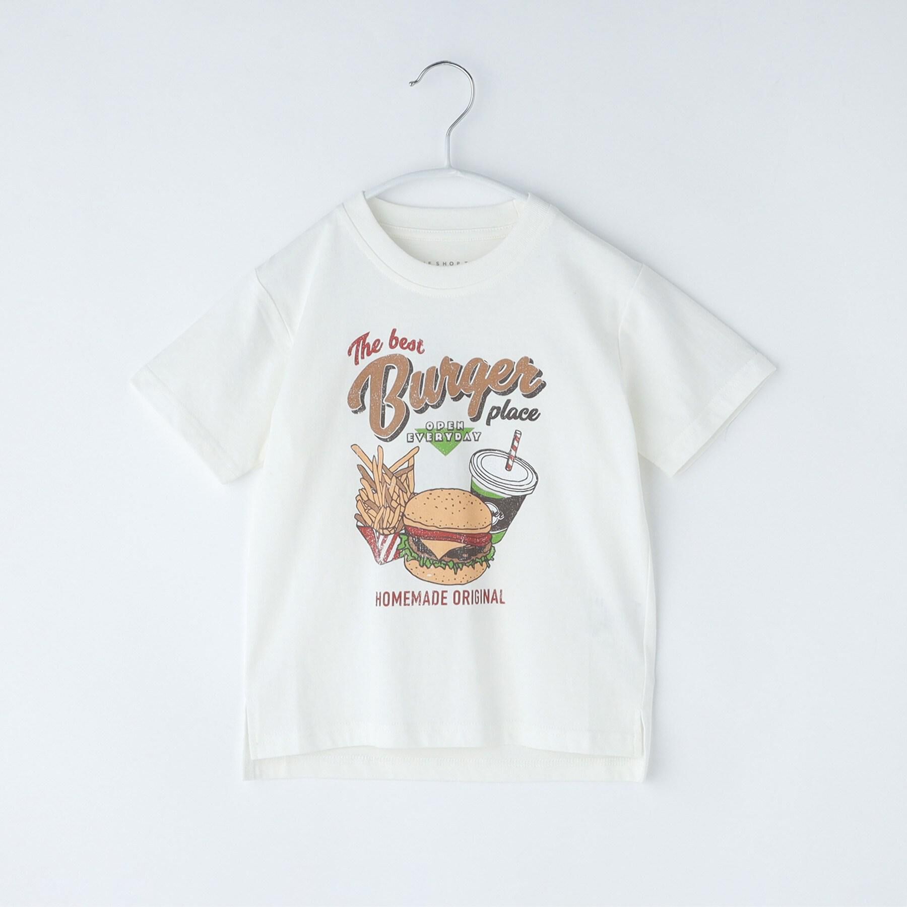 THE SHOP TK「天竺アソート アメカジプリント 半袖Tシャツ ロゴ・キャット・ハンバーガー」|Tシャツ・カットソー|