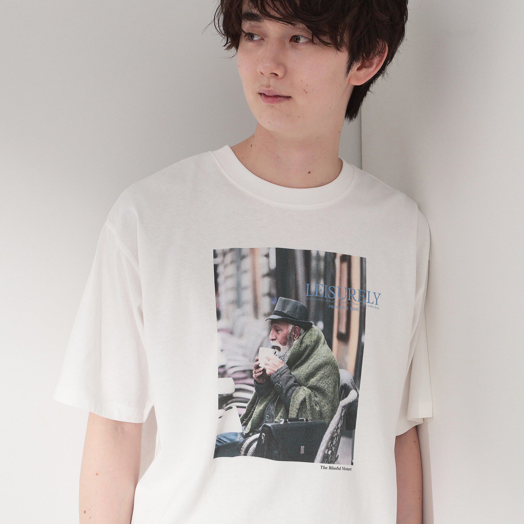 THE SHOP TK「モノクロ フォトグラフィー 半袖Tシャツ 洗濯機OK」|Tシャツ・カットソー|オフホワイト(803