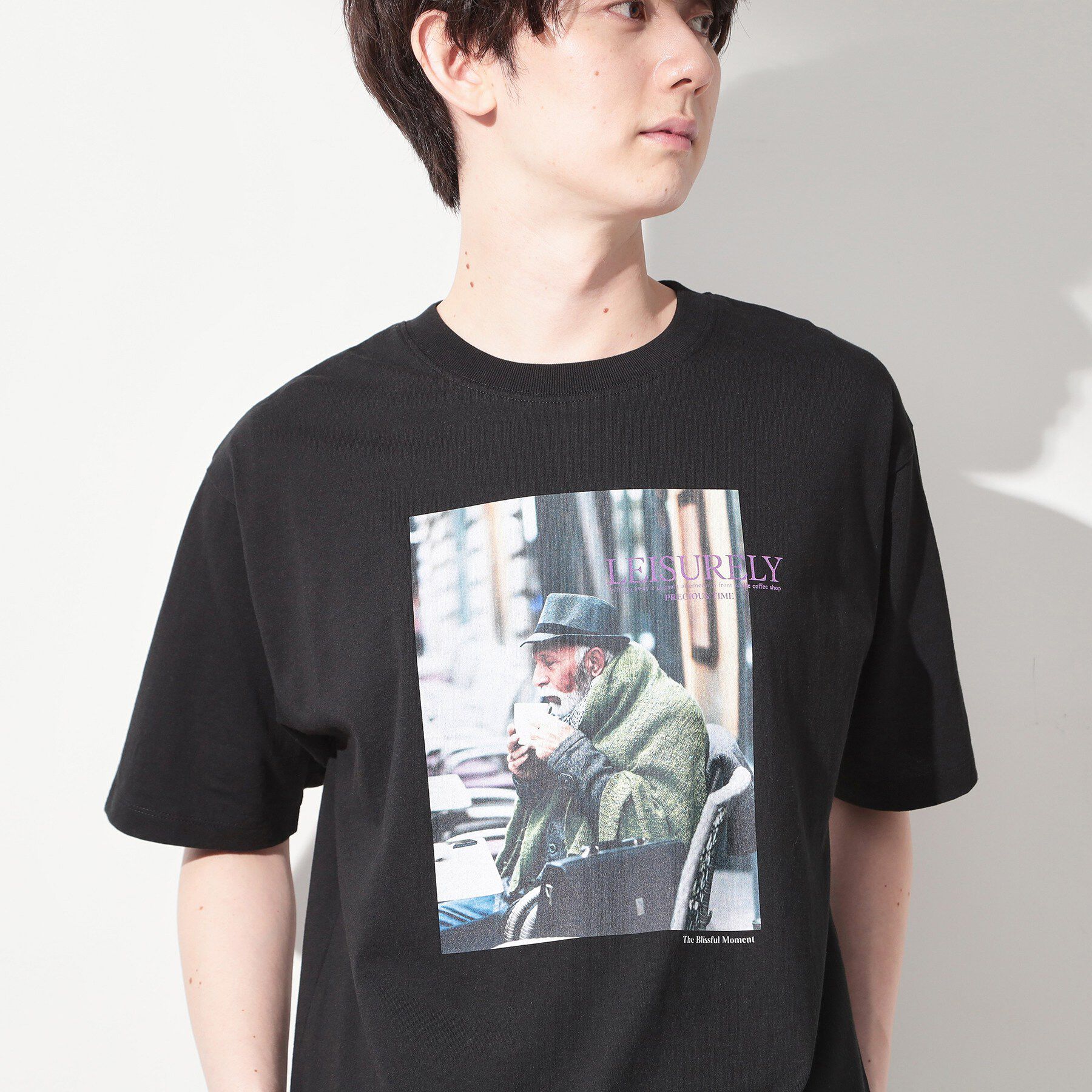 THE SHOP TK「モノクロ フォトグラフィー 半袖Tシャツ 洗濯機OK」|Tシャツ・カットソー|ブラック(819)