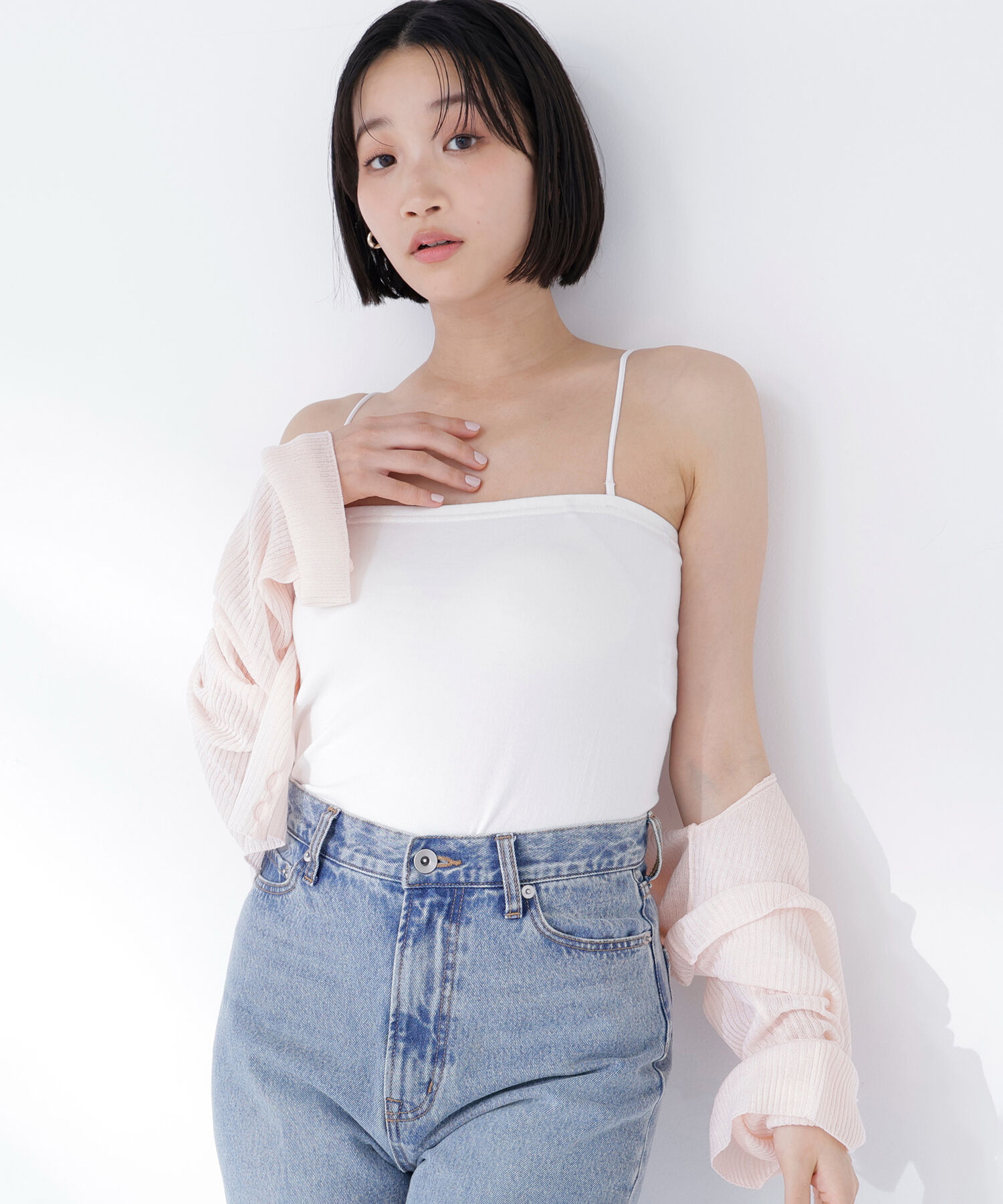  「＜Oggi.jp掲載＞カップ付インナーシリーズ ベアトップ」|Tシャツ・カットソー|