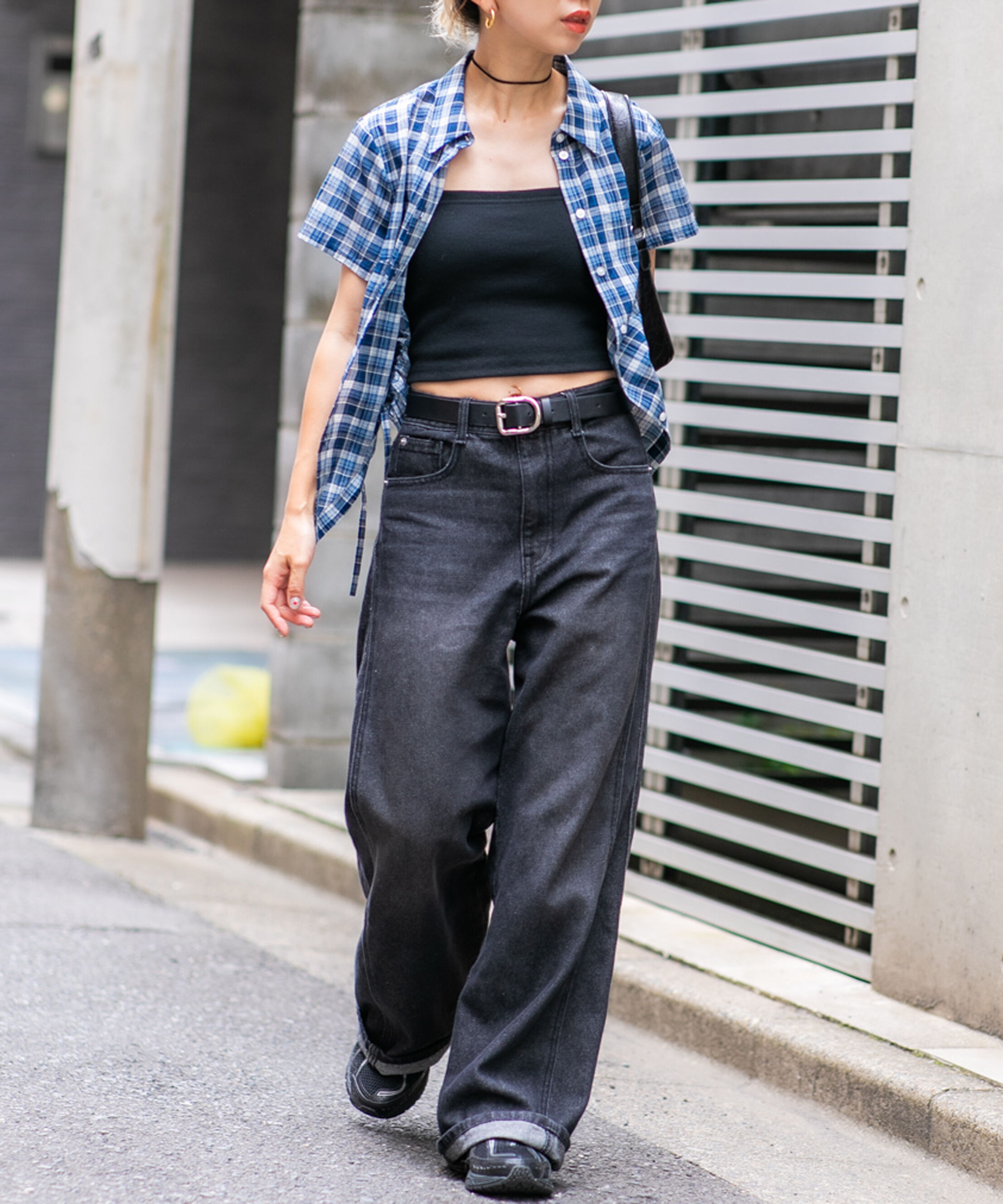  「[XS-Lサイズ展開]サイドパネルヴィンテージライクワイドデニム」|その他|