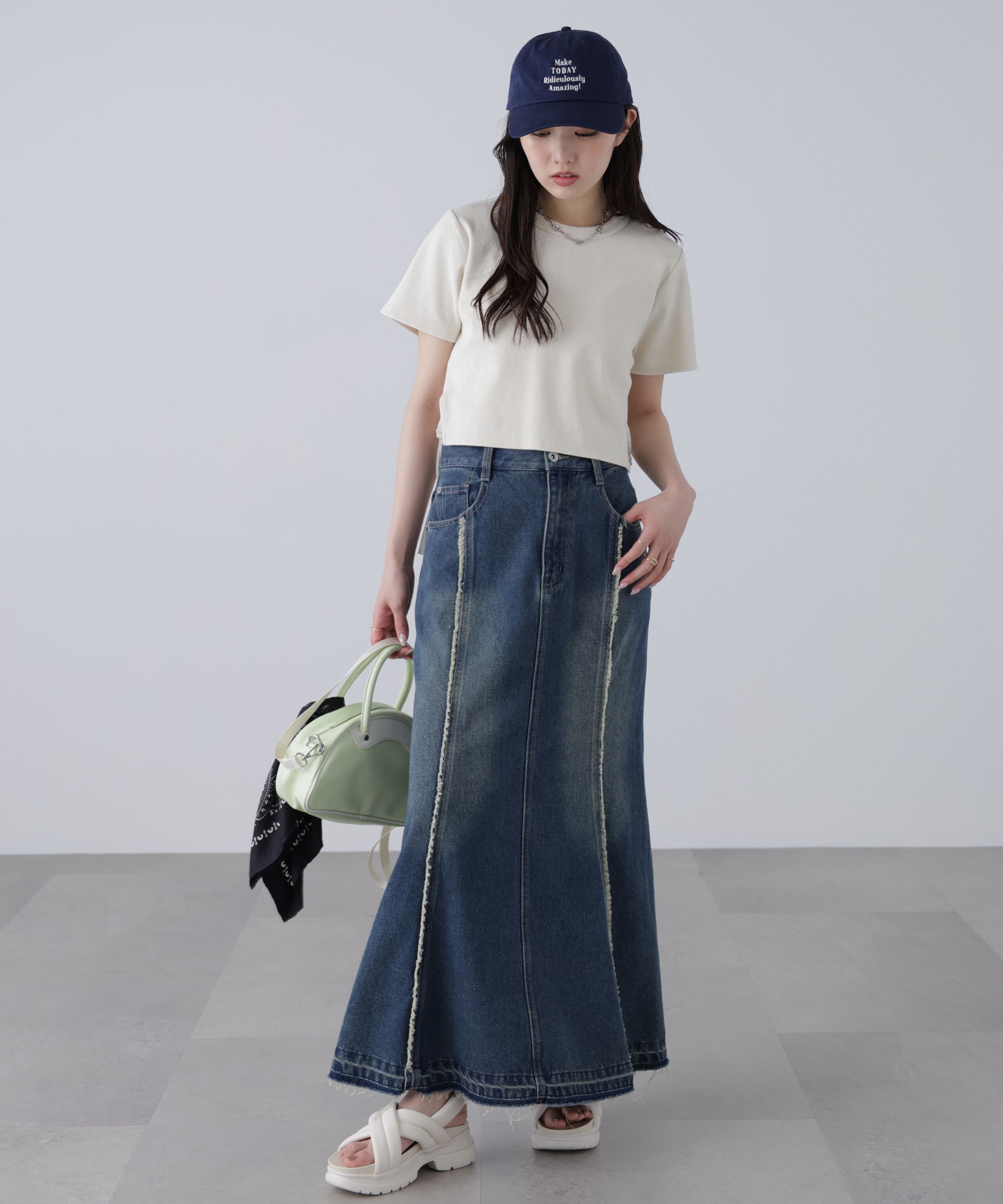  「ヴィンテージ加工サイドベルトT」|Tシャツ・カットソー|