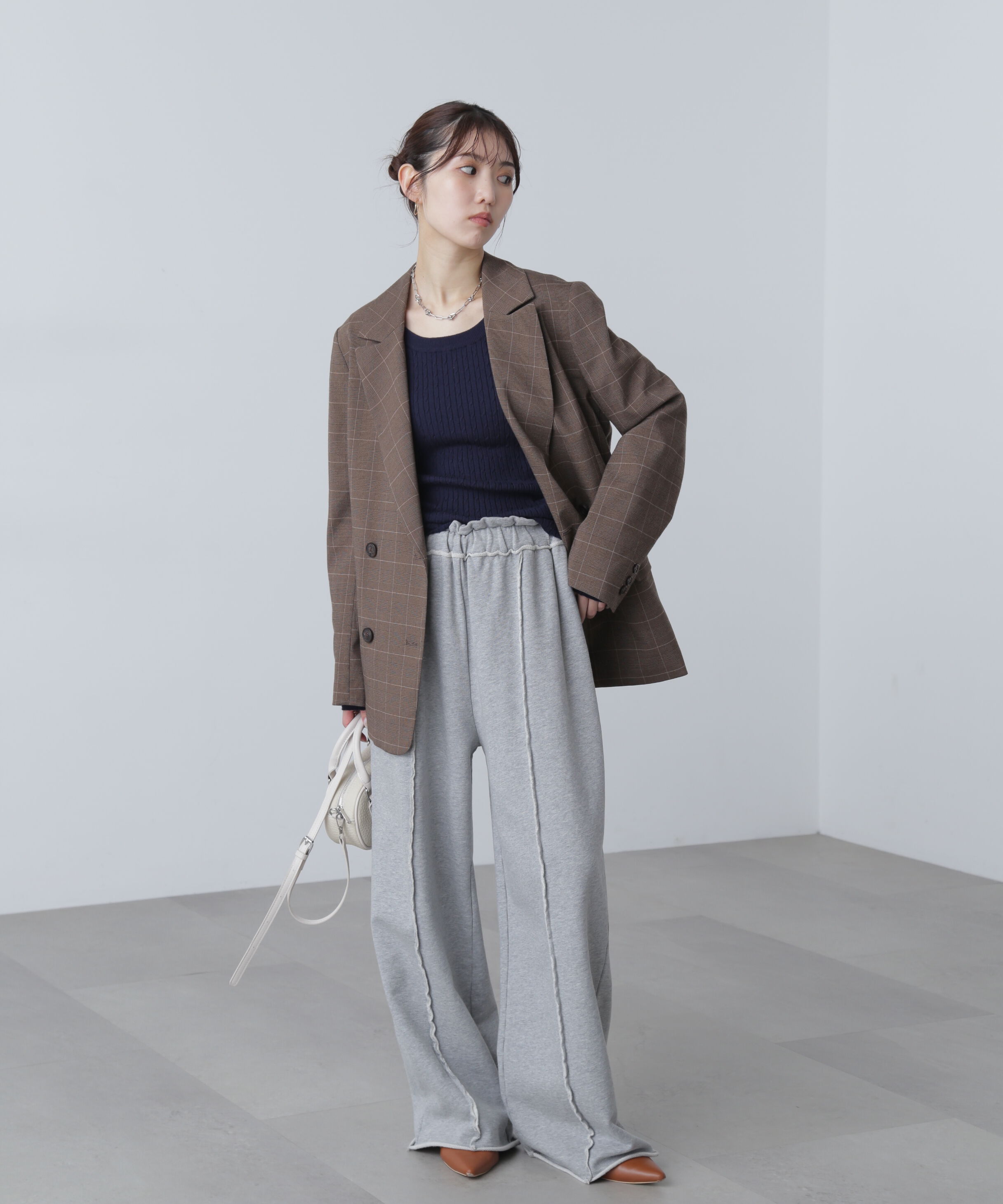  「〈洗える〉マシンウォッシャブルケーブルニット」|ニット・セーター|