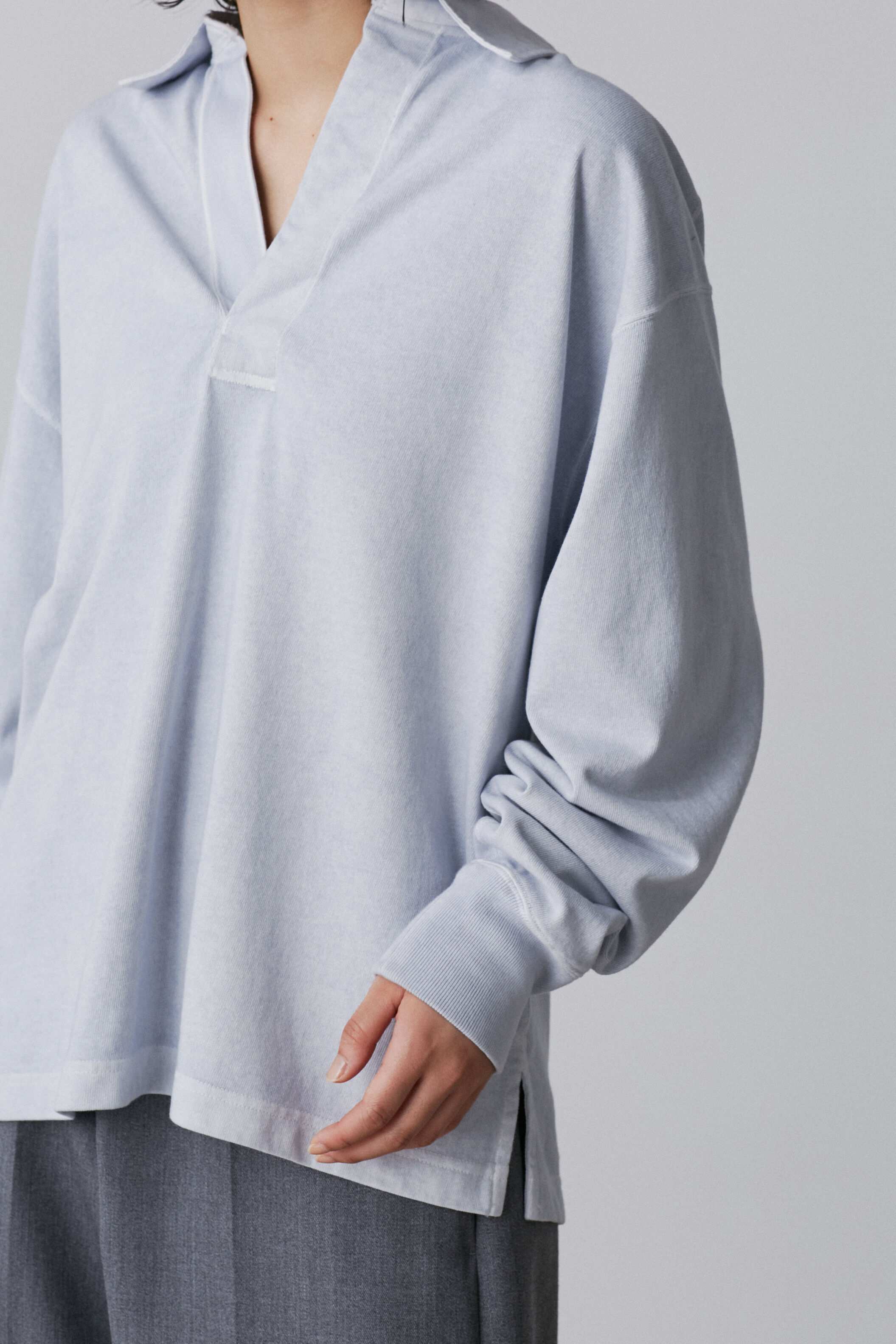 YLEVE 「YLEVE / OPEN END COTTON PIGMENT DYE SKIPPER PULL OVER」|Tシャツ・カットソー|