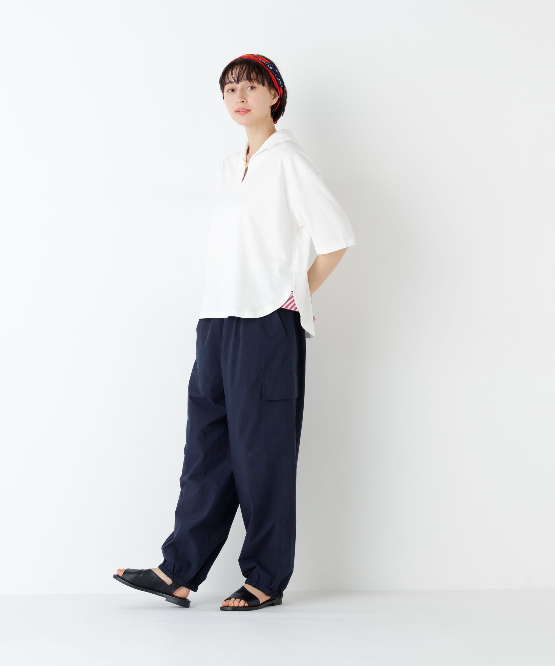  「近江晒コットンタイプライター ドロストカーゴパンツ」|その他|