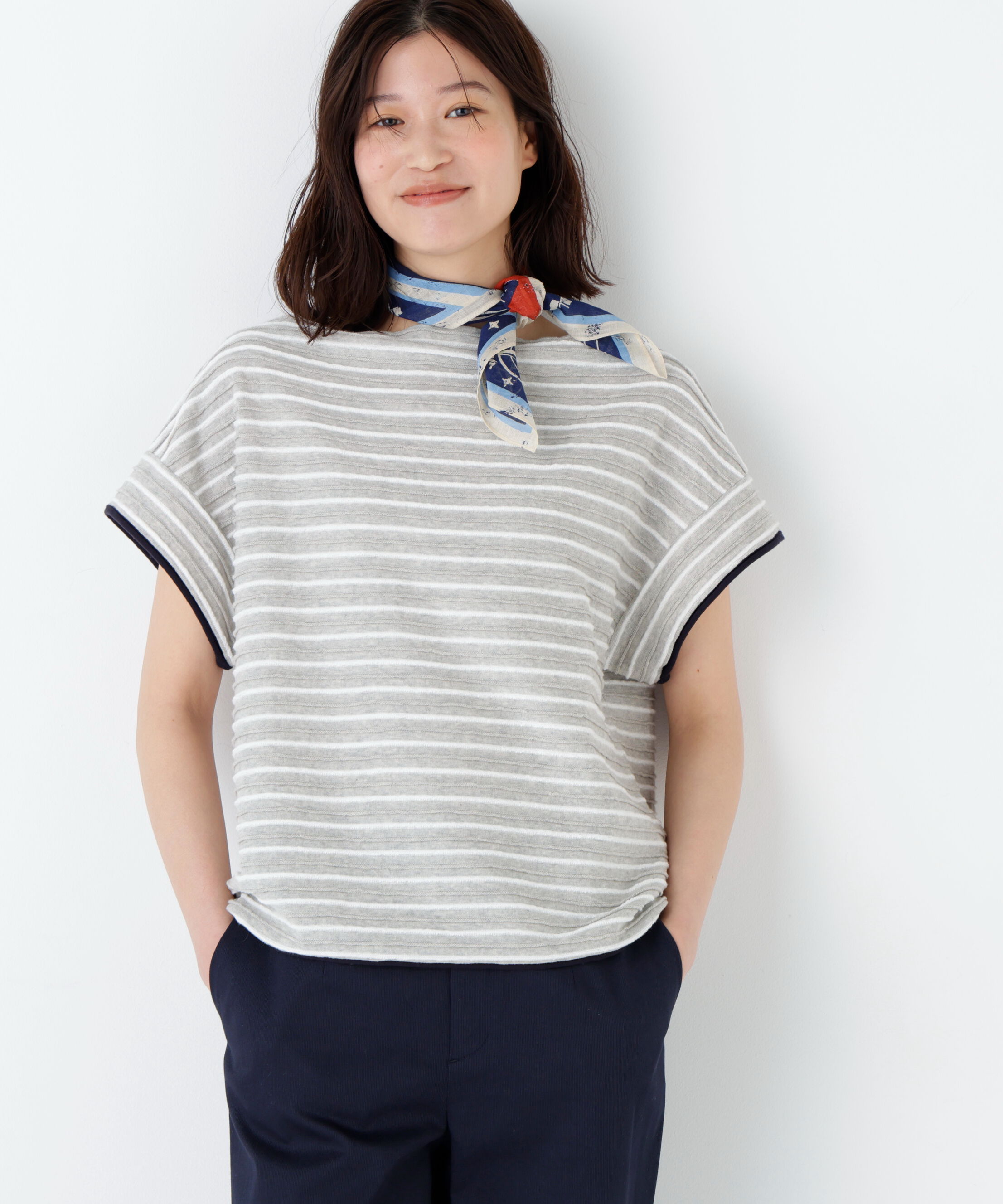  「≪ＮＡＴＩＣコラボ≫ロープボーダーカットソー」|Tシャツ・カットソー|