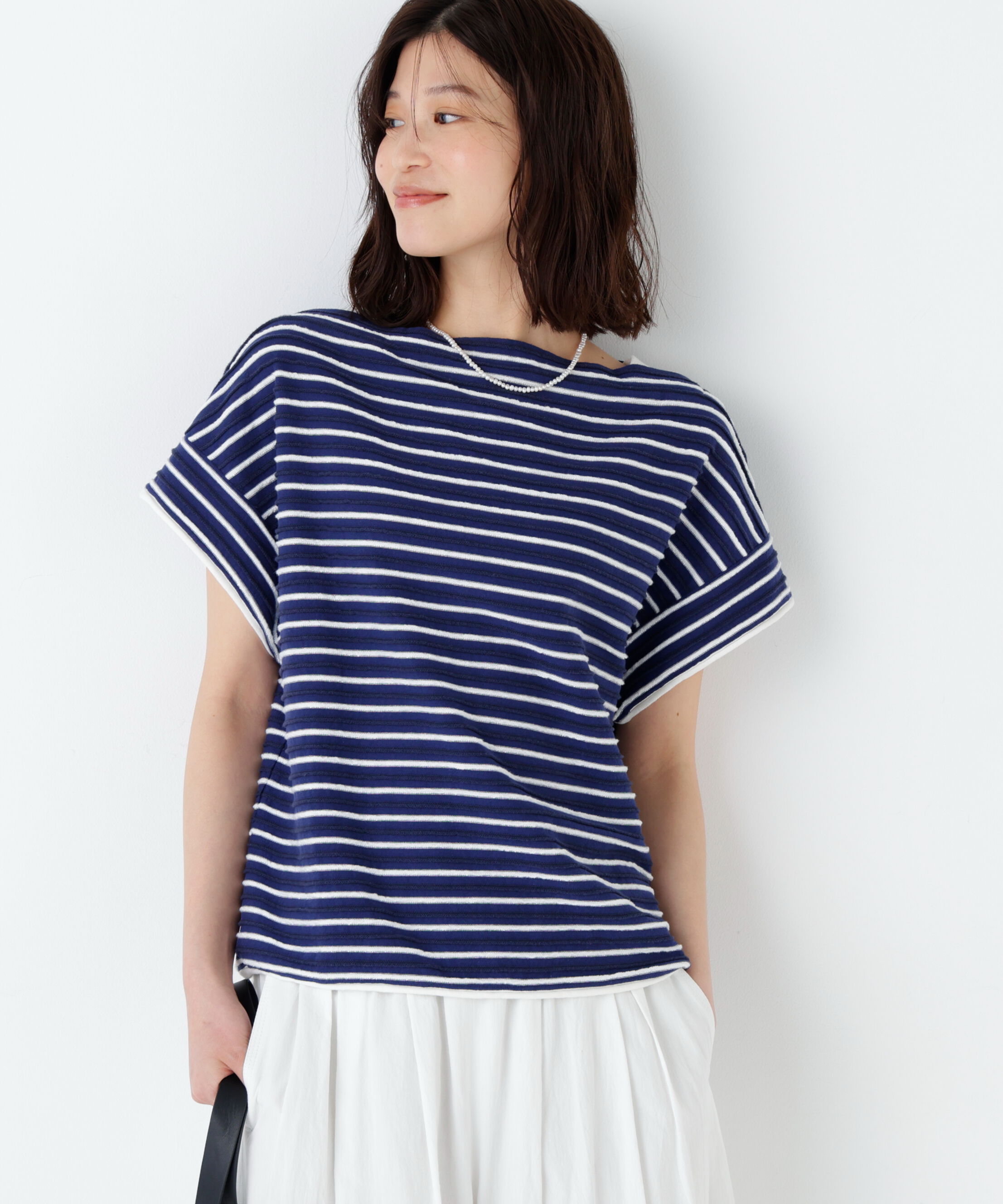  「≪ＮＡＴＩＣコラボ≫ロープボーダーカットソー」|Tシャツ・カットソー|