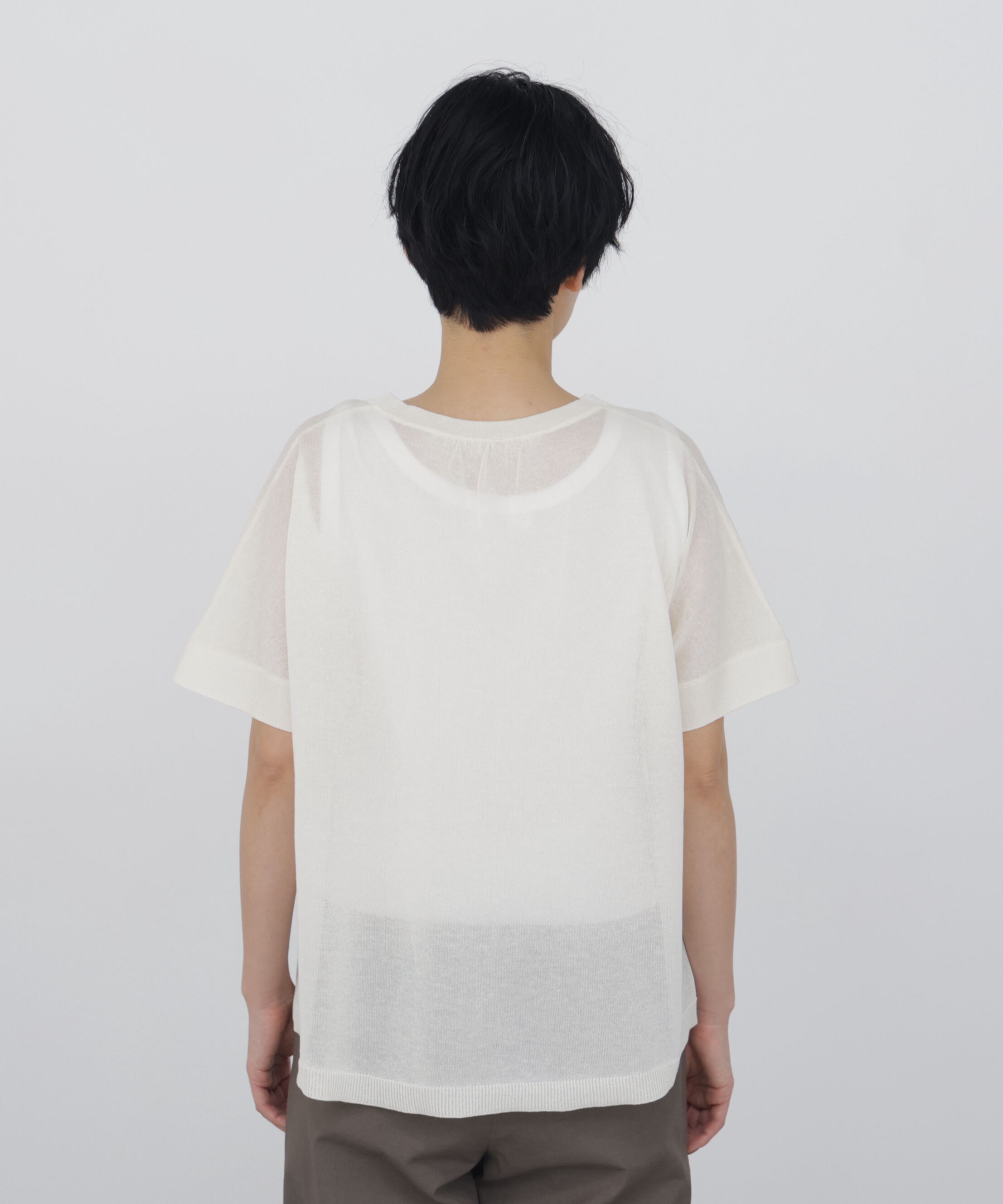  「◆≪名品 / 洗える≫ シアーハイゲージキーネックプルオーバー」|ニット・セーター|