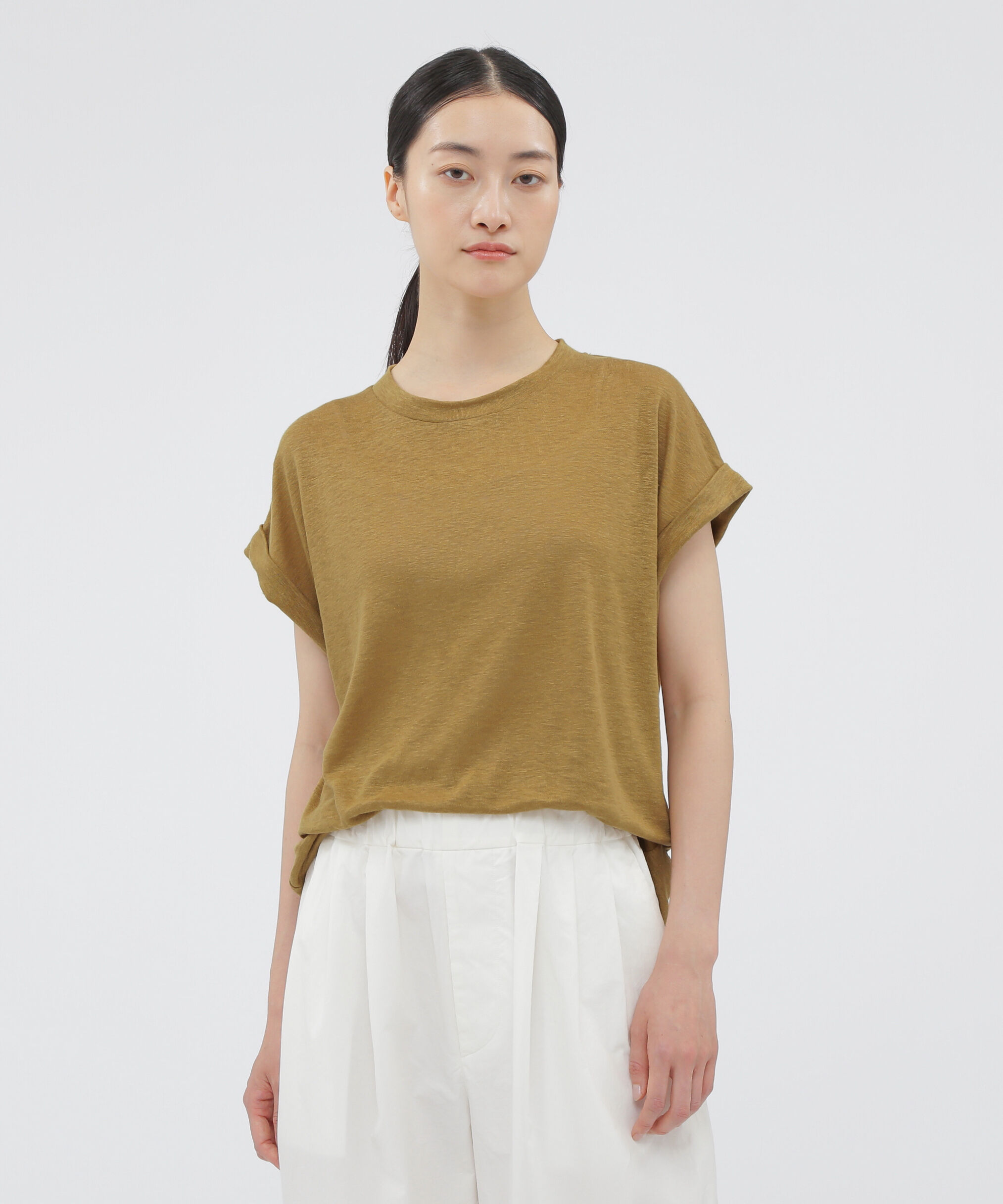  「LINEN JERSEY TOP」|Tシャツ・カットソー|MUSTARD3
