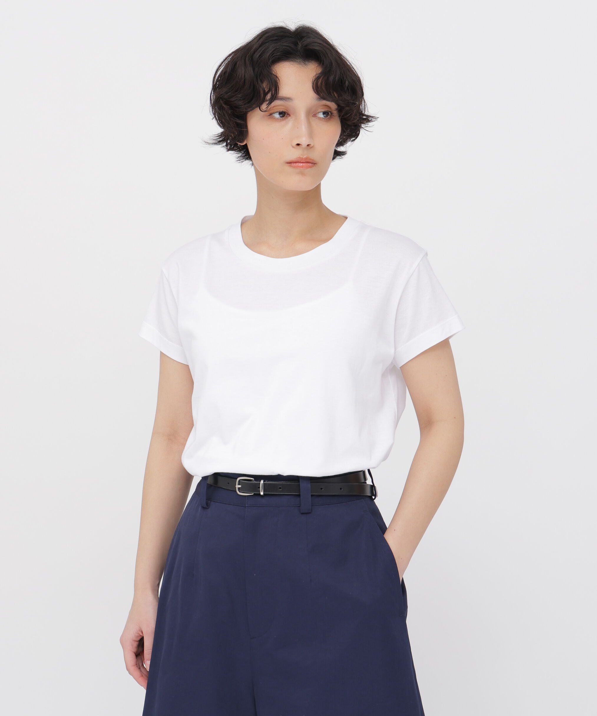  「PLAIN COTTON JERSEY TOP」|Tシャツ・カットソー|WHITE