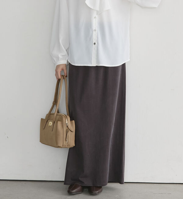 Doux archives「キュプラジャージータイトスカート」|スカート|BROWN