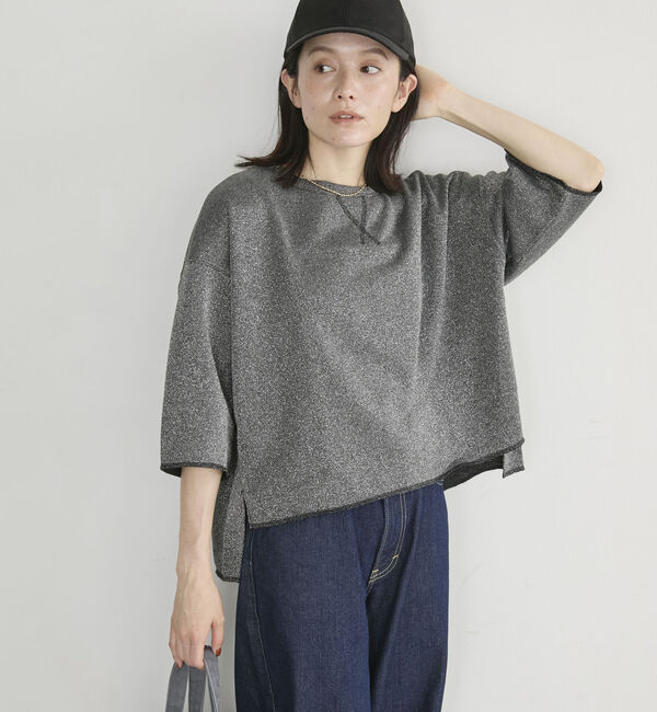 Doux archives「ラメ裏毛ショートスリーブＰＯ／」|Tシャツ・カットソー|