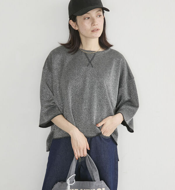 Doux archives「ラメ裏毛ショートスリーブＰＯ／」|Tシャツ・カットソー|