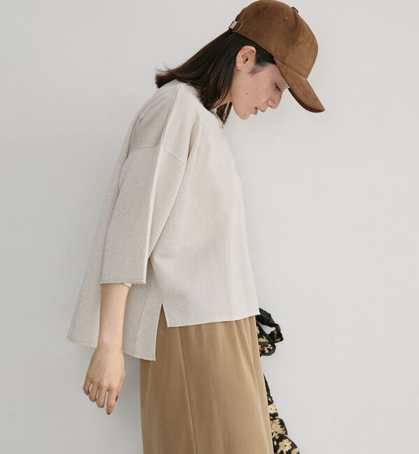 Doux archives「ラメ裏毛ショートスリーブＰＯ／」|Tシャツ・カットソー|IVORY