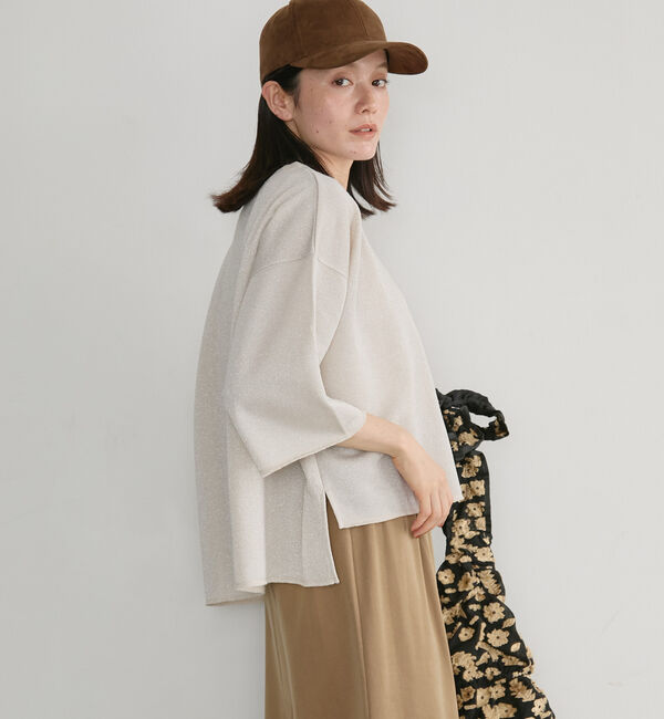 Doux archives「ラメ裏毛ショートスリーブＰＯ／」|Tシャツ・カットソー|