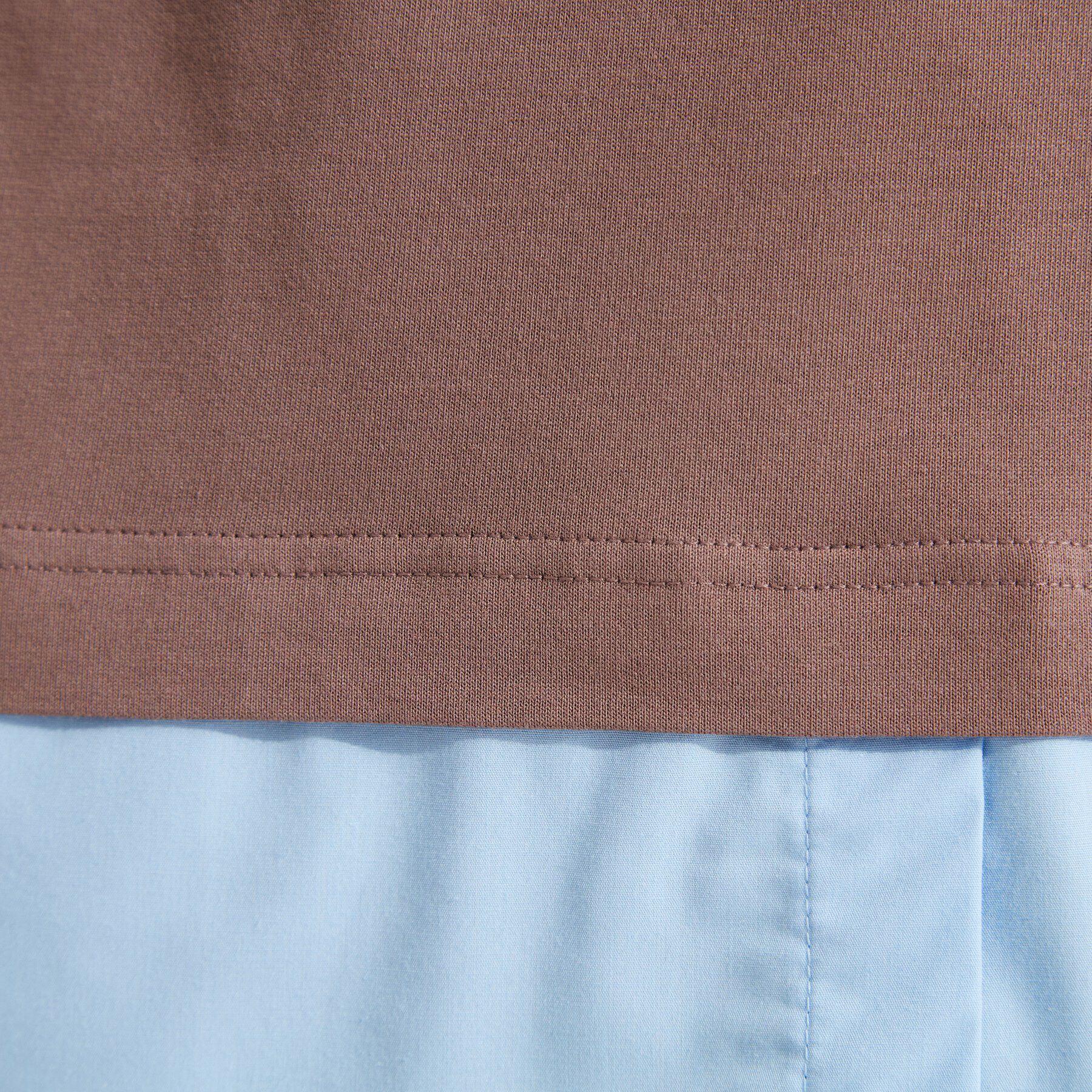 SHOO･LA･RUE「【インせず着られる/二の腕隠れる】重ね着風 シャツドッキングトップス」|Tシャツ・カットソー|