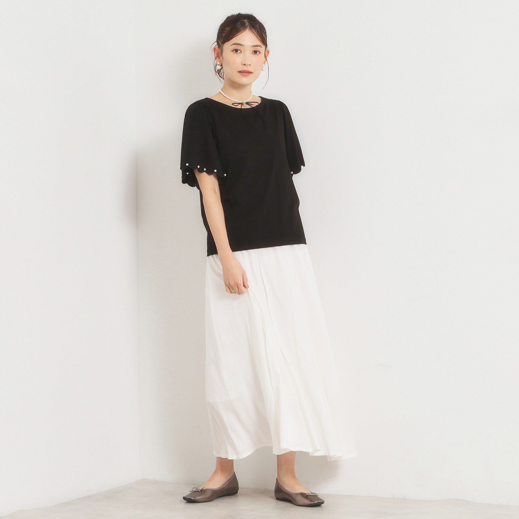 ITS&rsquo;DEMO「【冷感】袖スカラップカットプルオーバー」|Tシャツ・カットソー|
