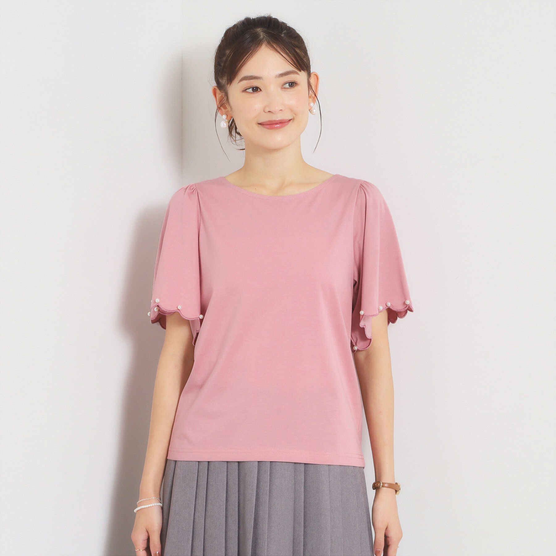 ITS&rsquo;DEMO「【冷感】袖スカラップカットプルオーバー」|Tシャツ・カットソー|
