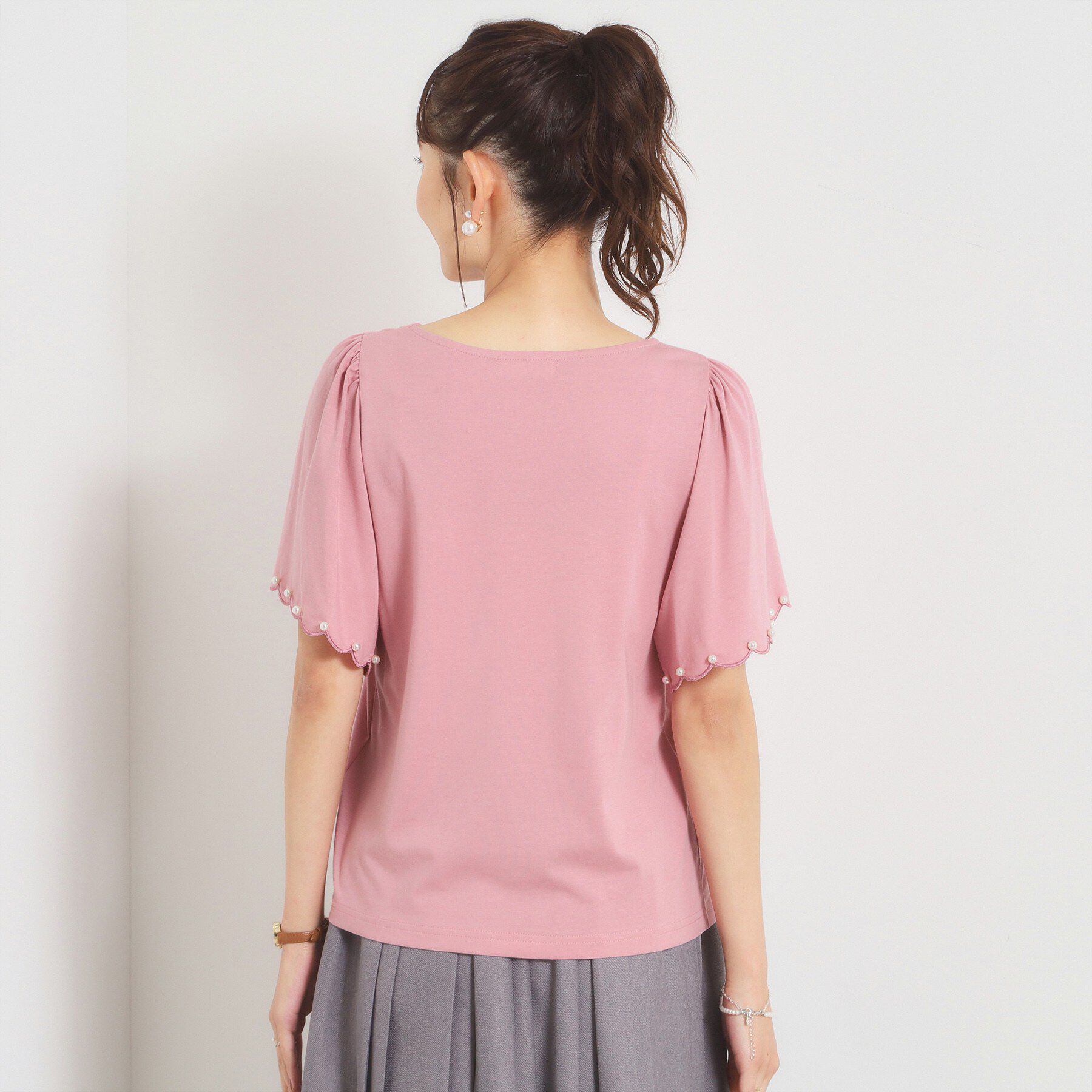 ITS&rsquo;DEMO「【冷感】袖スカラップカットプルオーバー」|Tシャツ・カットソー|