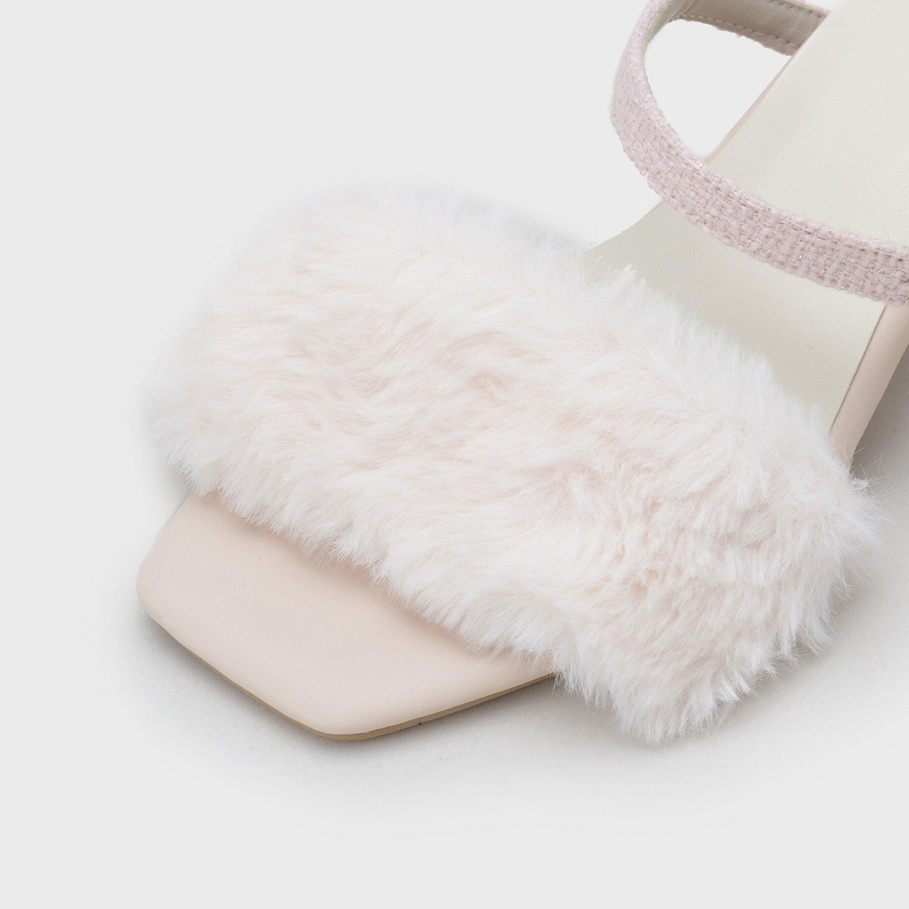 ESPERANZA「【Fur Collection】フェイクファー付き2WAYミュールサンダル」|サンダル|