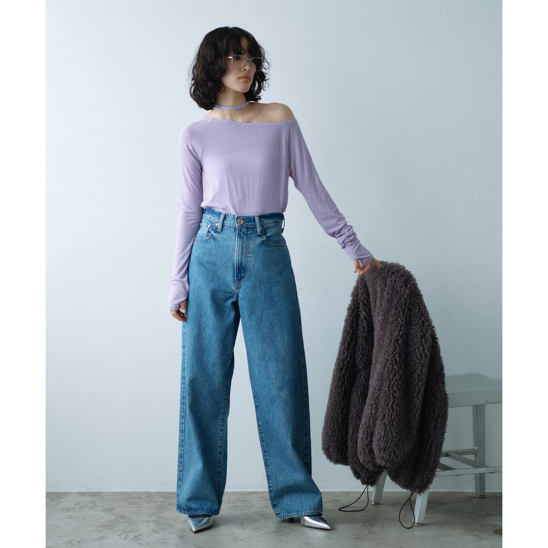 CODE A「off－shoulder jersey top」|Tシャツ・カットソー|