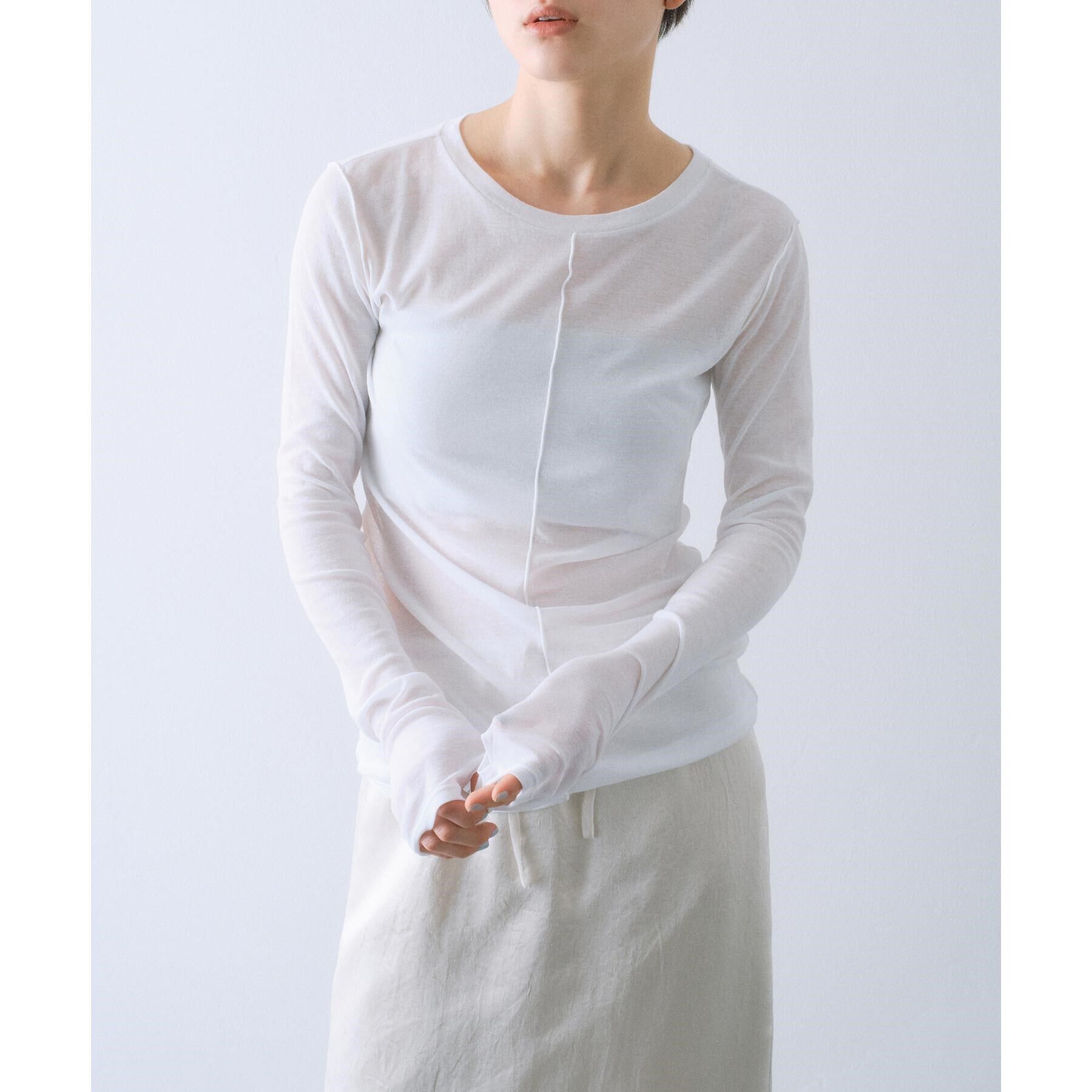 CODE A「【Re】sheer basic tee」|Tシャツ・カットソー|