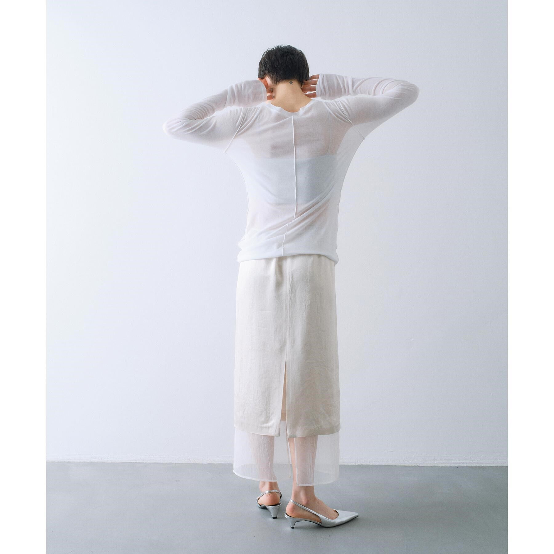 CODE A「【Re】sheer basic tee」|Tシャツ・カットソー|