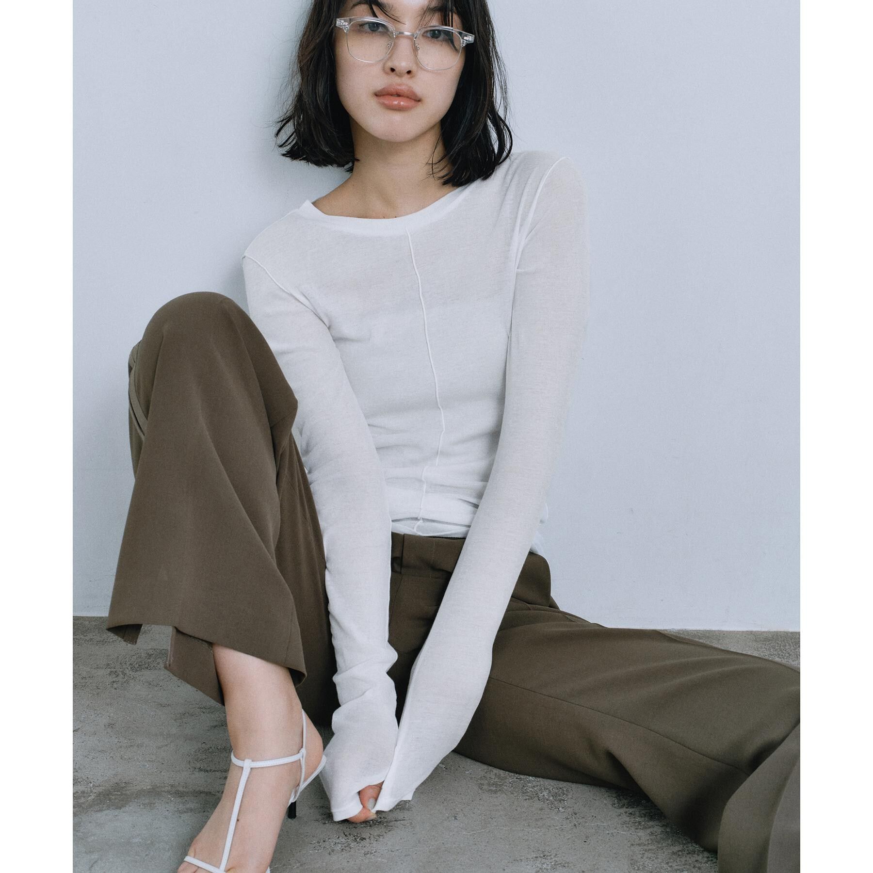 CODE A「【Re】sheer basic tee」|Tシャツ・カットソー|