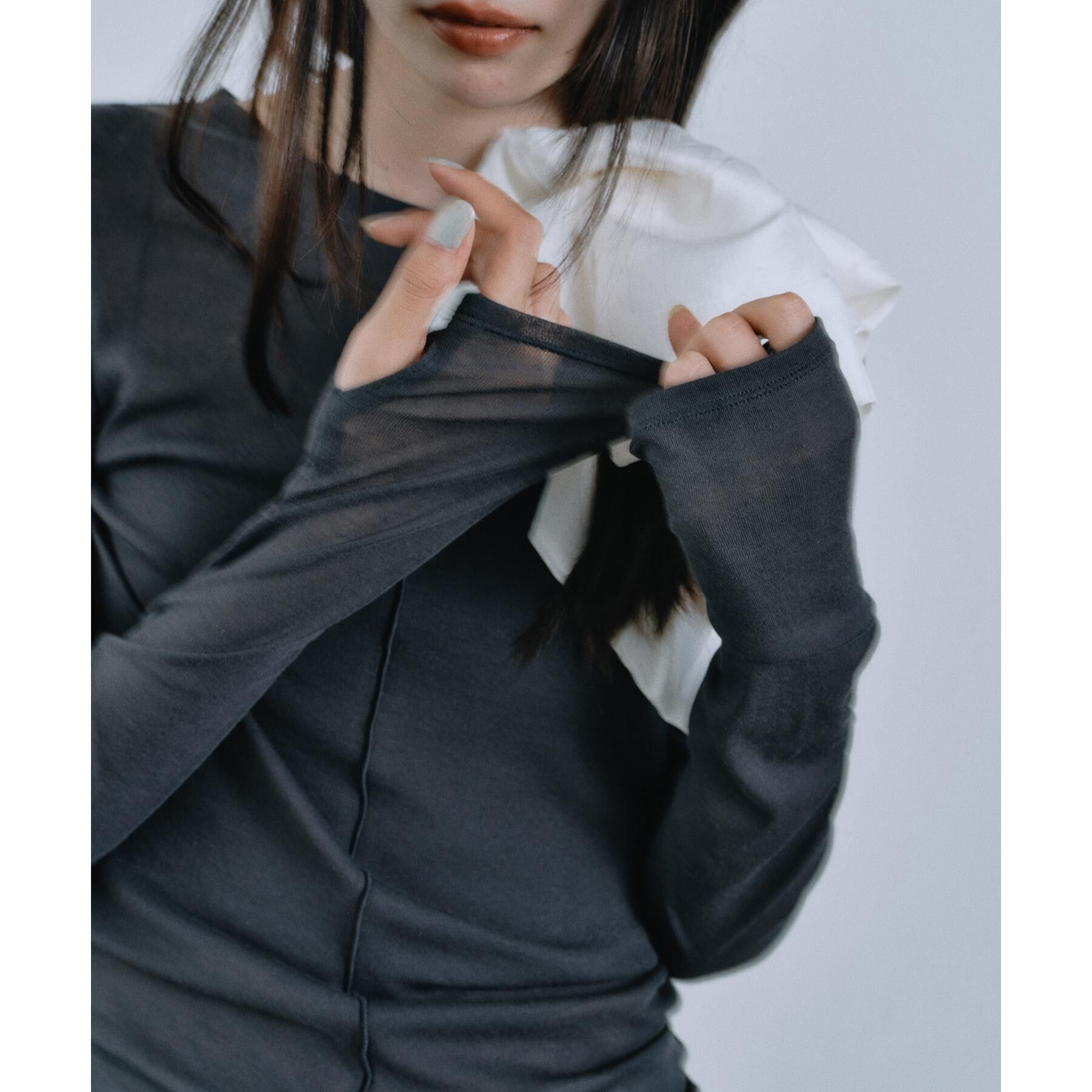 CODE A「【Re】sheer basic tee」|Tシャツ・カットソー|