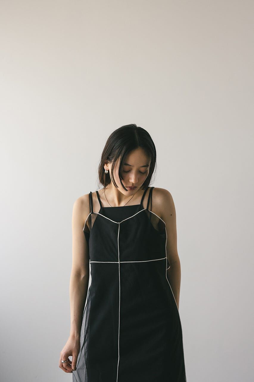 STYLEMIXER「バイカラーチュールレイヤーワンピース」|ワンピース|