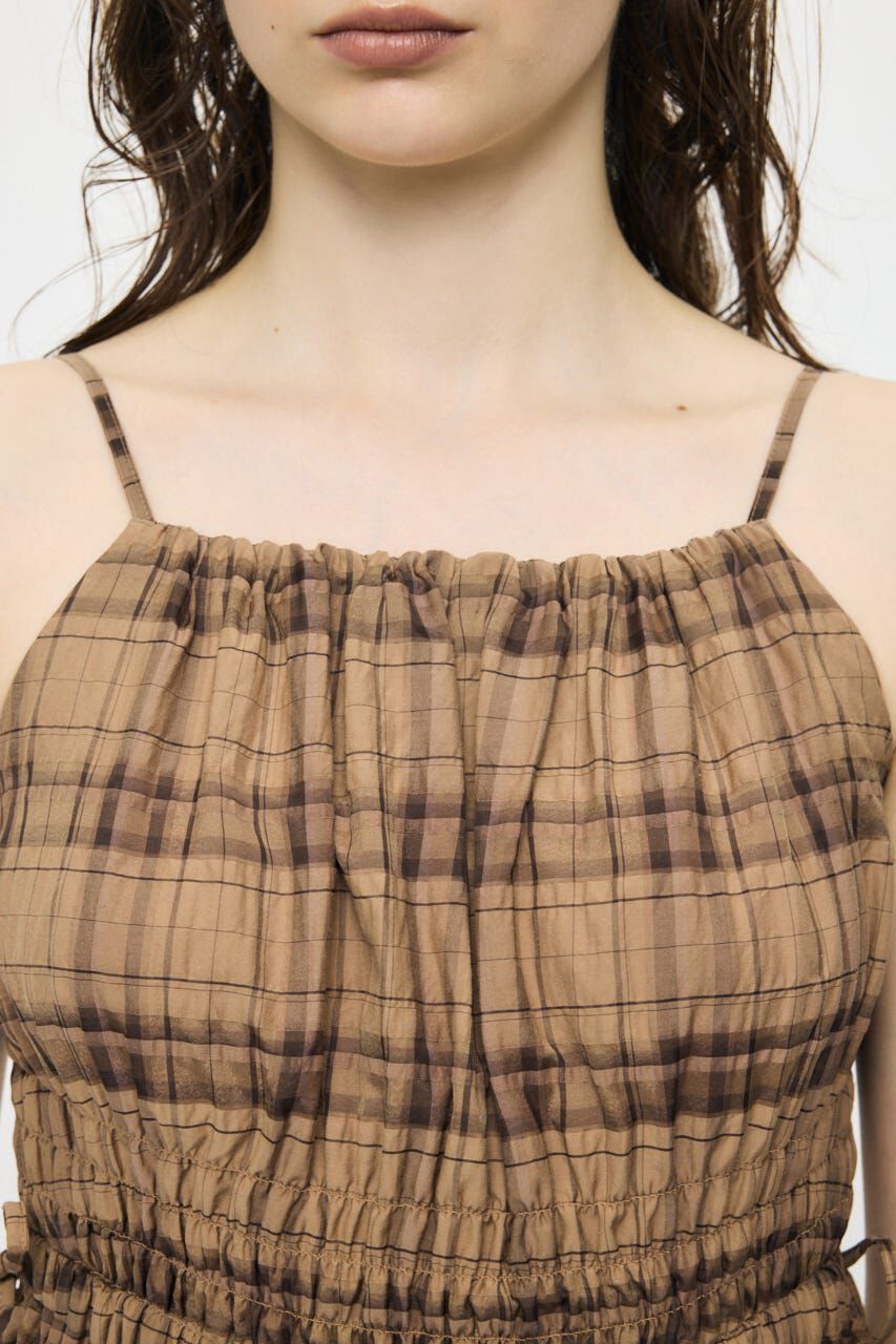 MOUSSY「PLAID GATHER キャミ」|キャミソール|