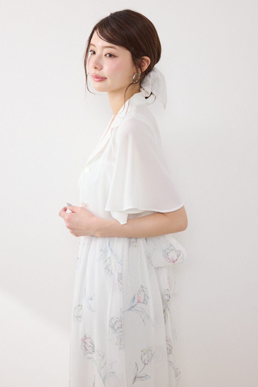 rienda「ブラウスセットフラワーパターンワンピース」|ワンピース|