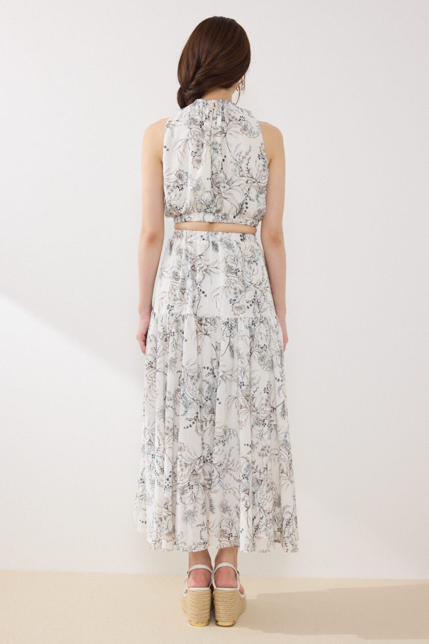 rienda「ホルターネックギャザーフレアワンピース」|ワンピース|
