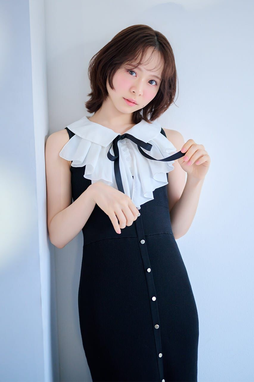 rienda「フリルシャツドッキングニットマーメイドワンピース」|ワンピース|